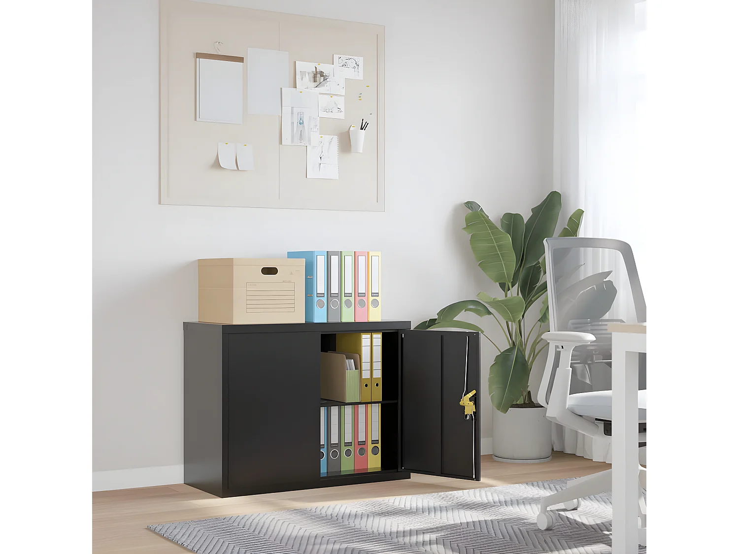 Classeur noir 90x40x70 acier