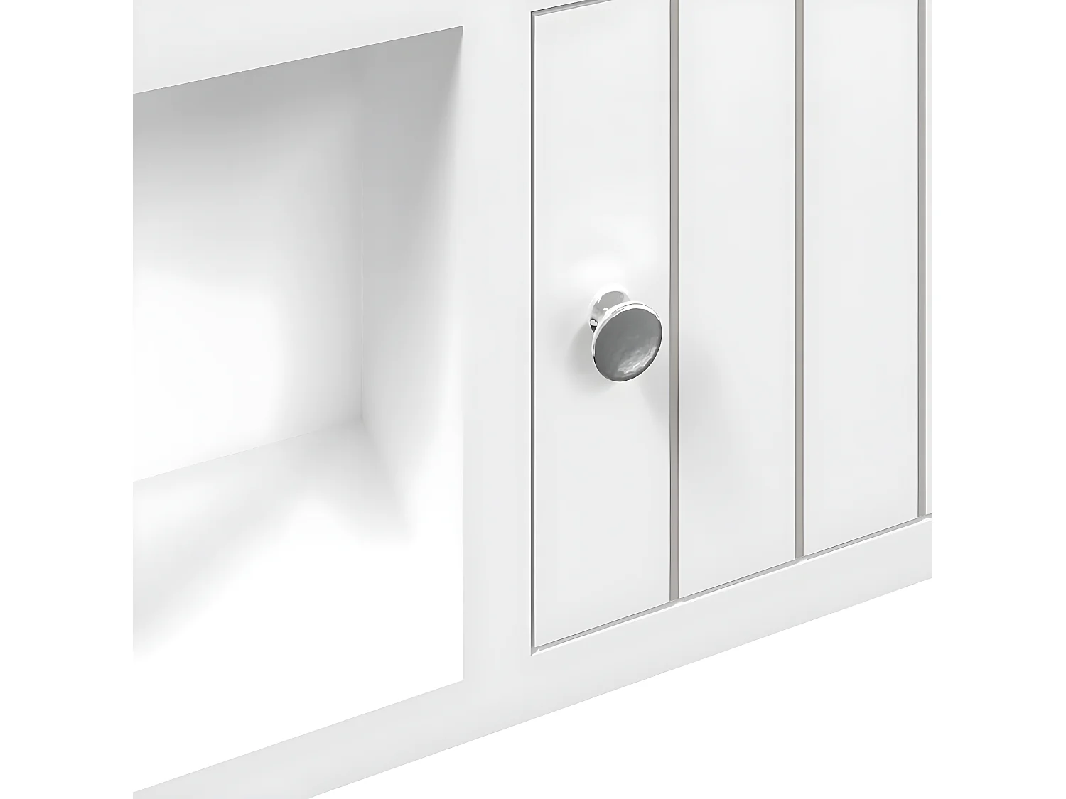 Armoire à clés Blanc 40x8,5x20 Bois d'ingénierie et acier