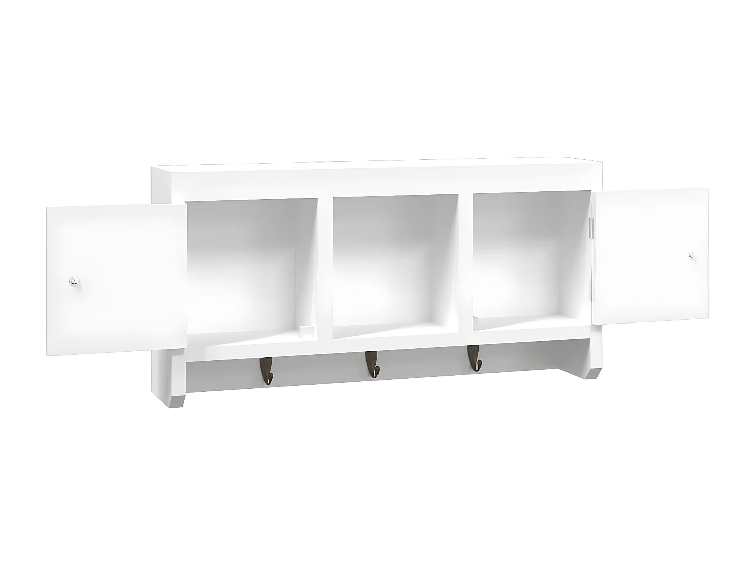 Armoire à clés Blanc 40x8,5x20 Bois d'ingénierie et acier