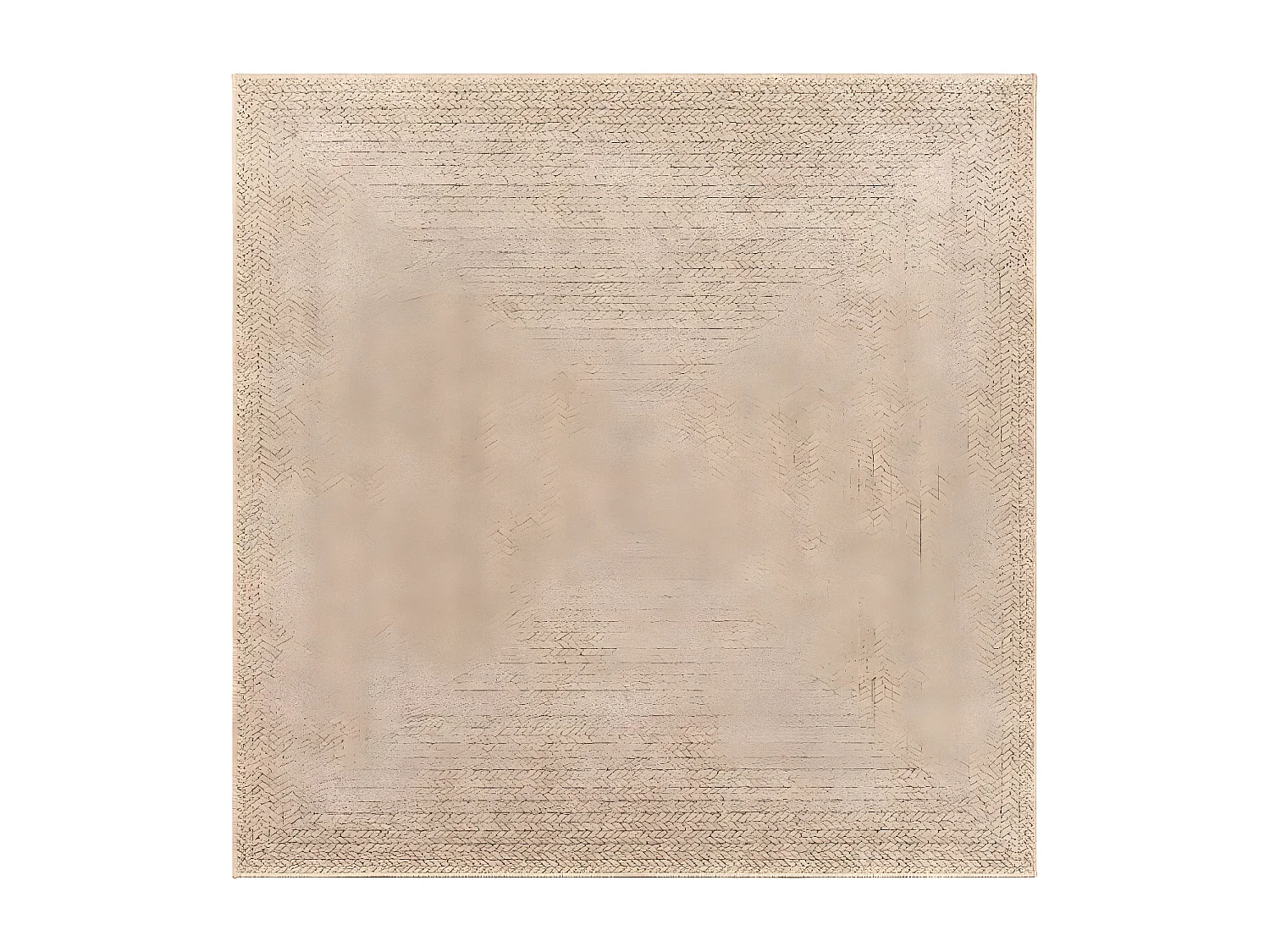 Tapis ZIZUR 240x240 aspect de jute intérieur et extérieur