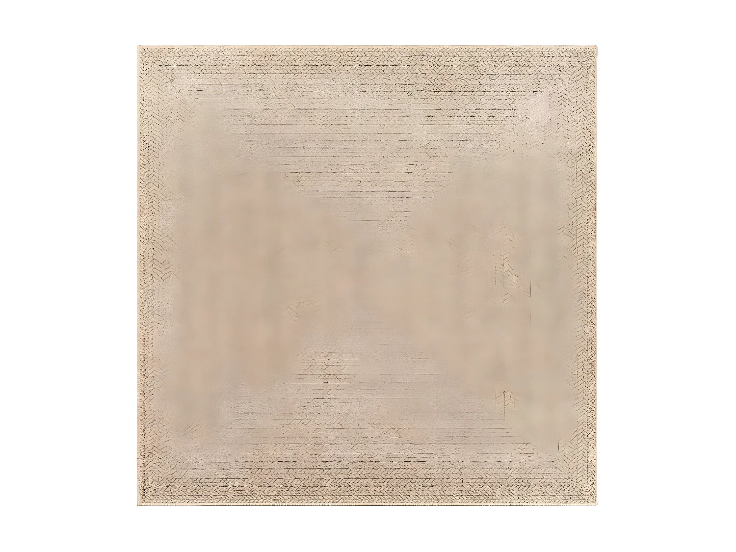 Tapis ZIZUR 120x120 aspect de jute intérieur et extérieur