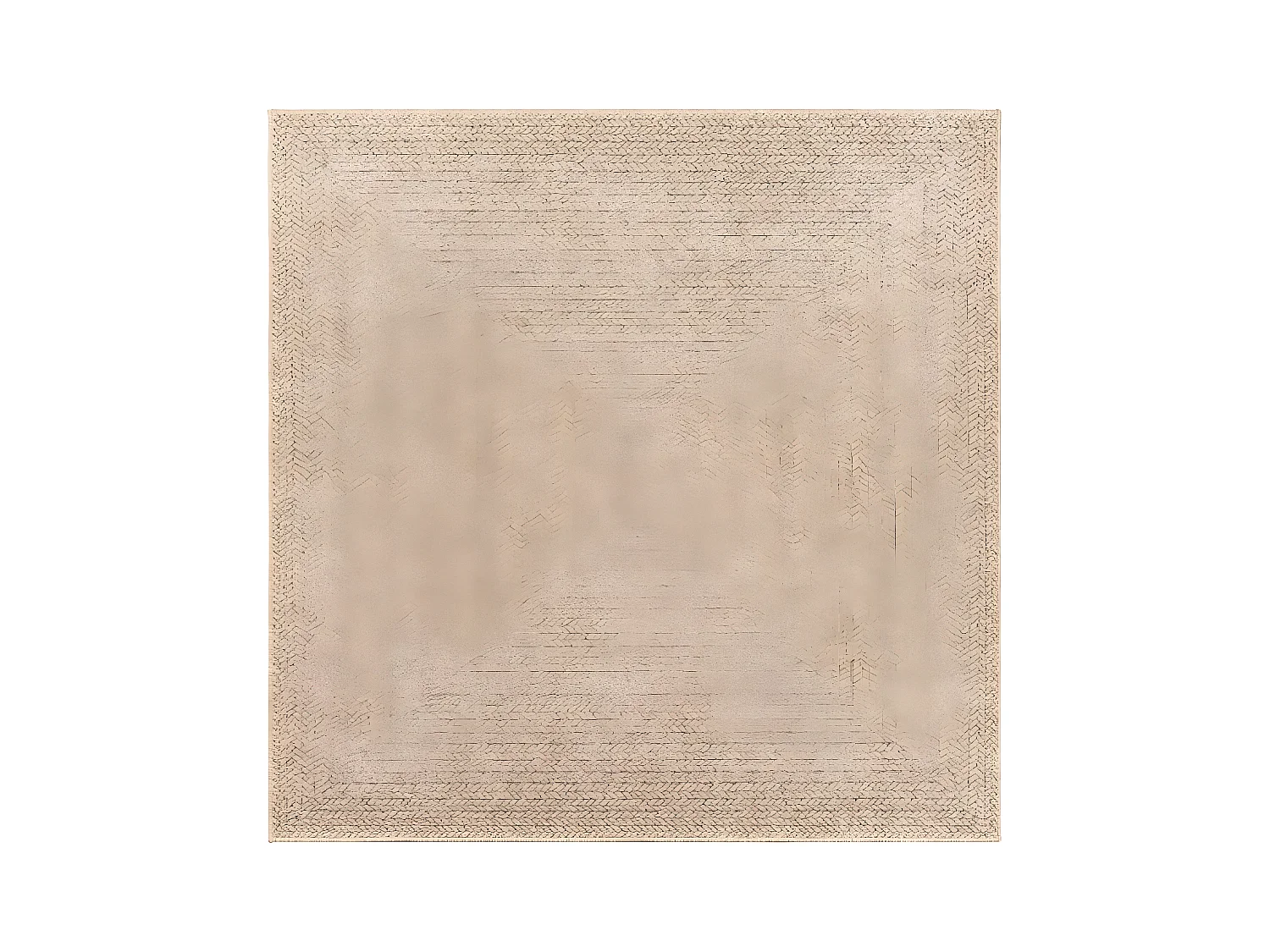 Tapis ZIZUR 200x200 aspect de jute intérieur et extérieur