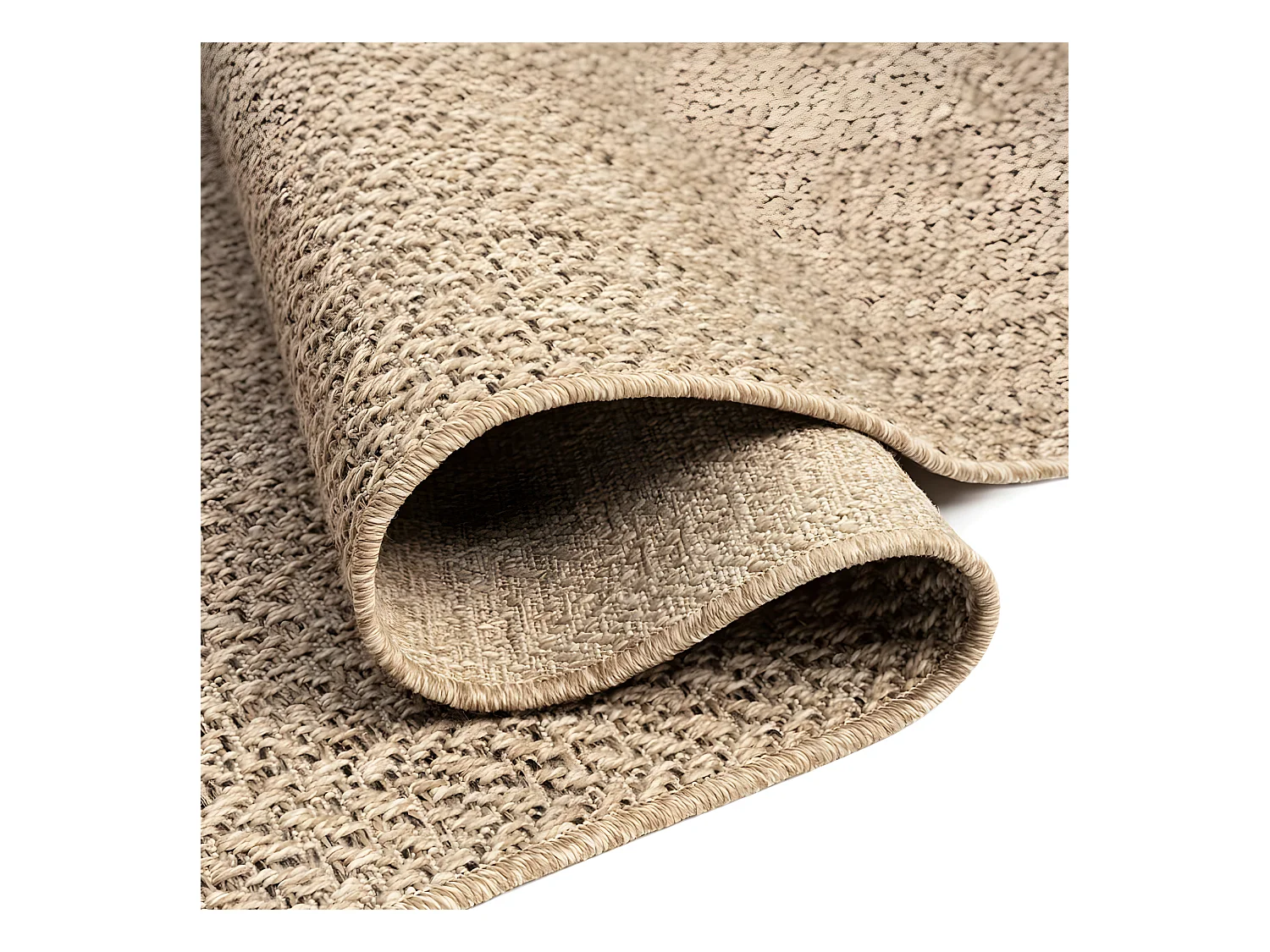 Tapis ZIZUR 200x200 aspect de jute intérieur et extérieur