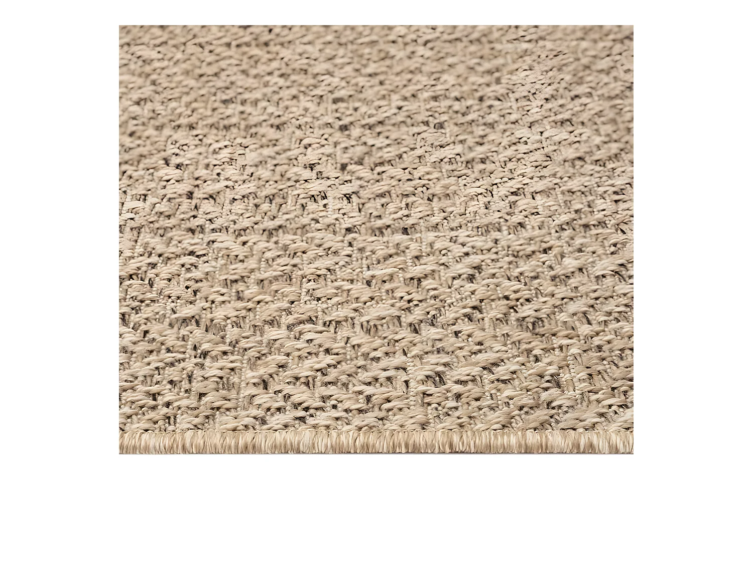 Tapis ZIZUR 200x200 aspect de jute intérieur et extérieur