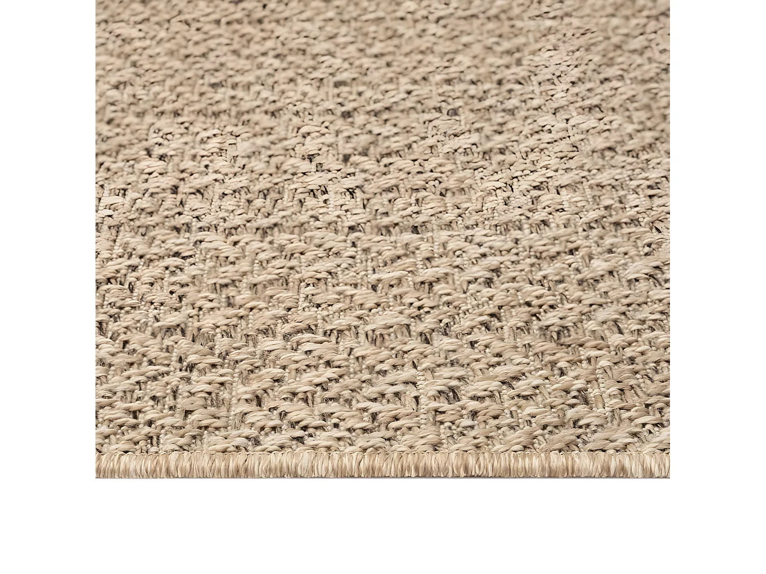 Tapis ZIZUR 200x200 aspect de jute intérieur et extérieur