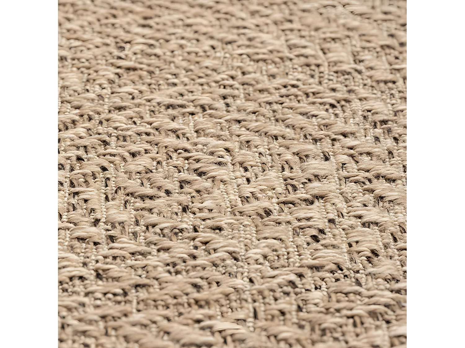 Tapis ZIZUR 240x240 aspect de jute intérieur et extérieur