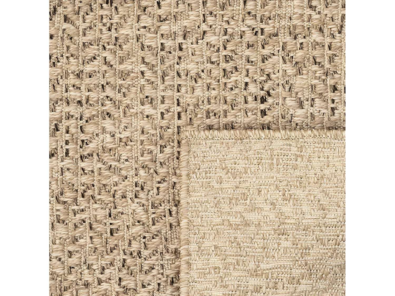Tapis ZIZUR 80x250 aspect de jute intérieur et extérieur