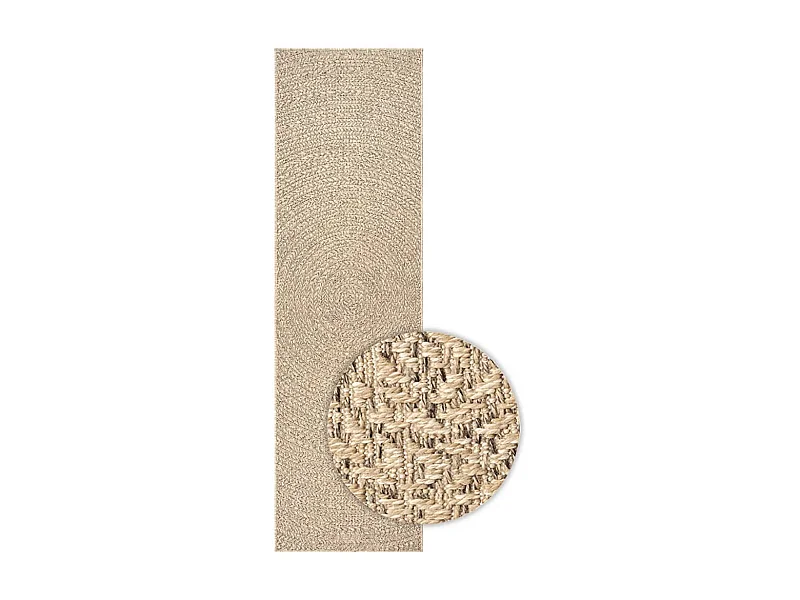Tapis ZIZUR 80x250 aspect de jute intérieur et extérieur