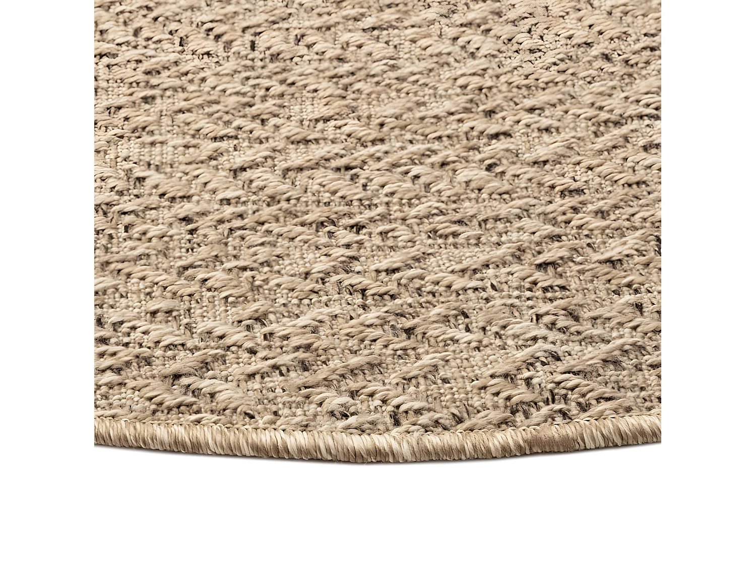 Tapis ZIZUR Ø 200cm aspect de jute intérieur et extérieur