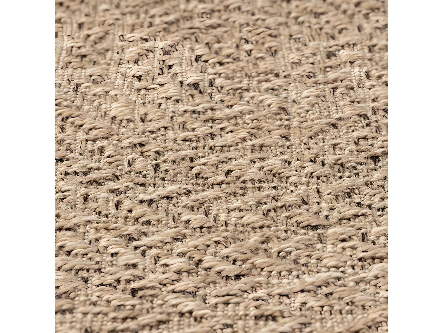 Tapis ZIZUR Ø 200cm aspect de jute intérieur et extérieur