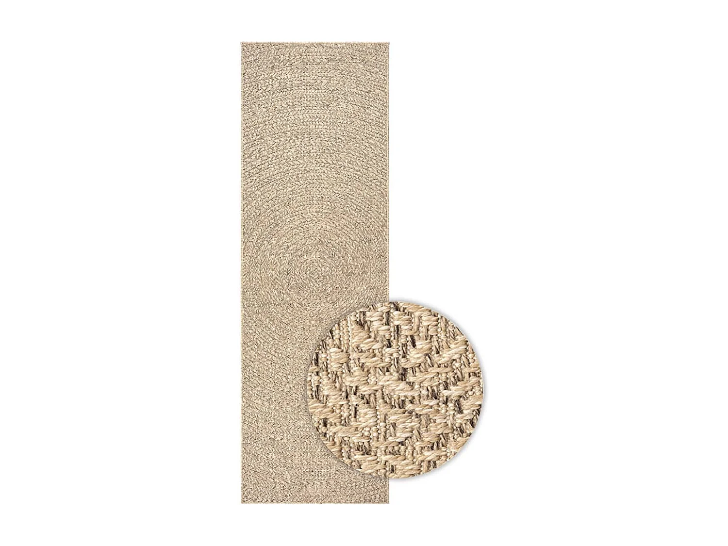 Tapis ZIZUR 80x200 aspect de jute intérieur et extérieur