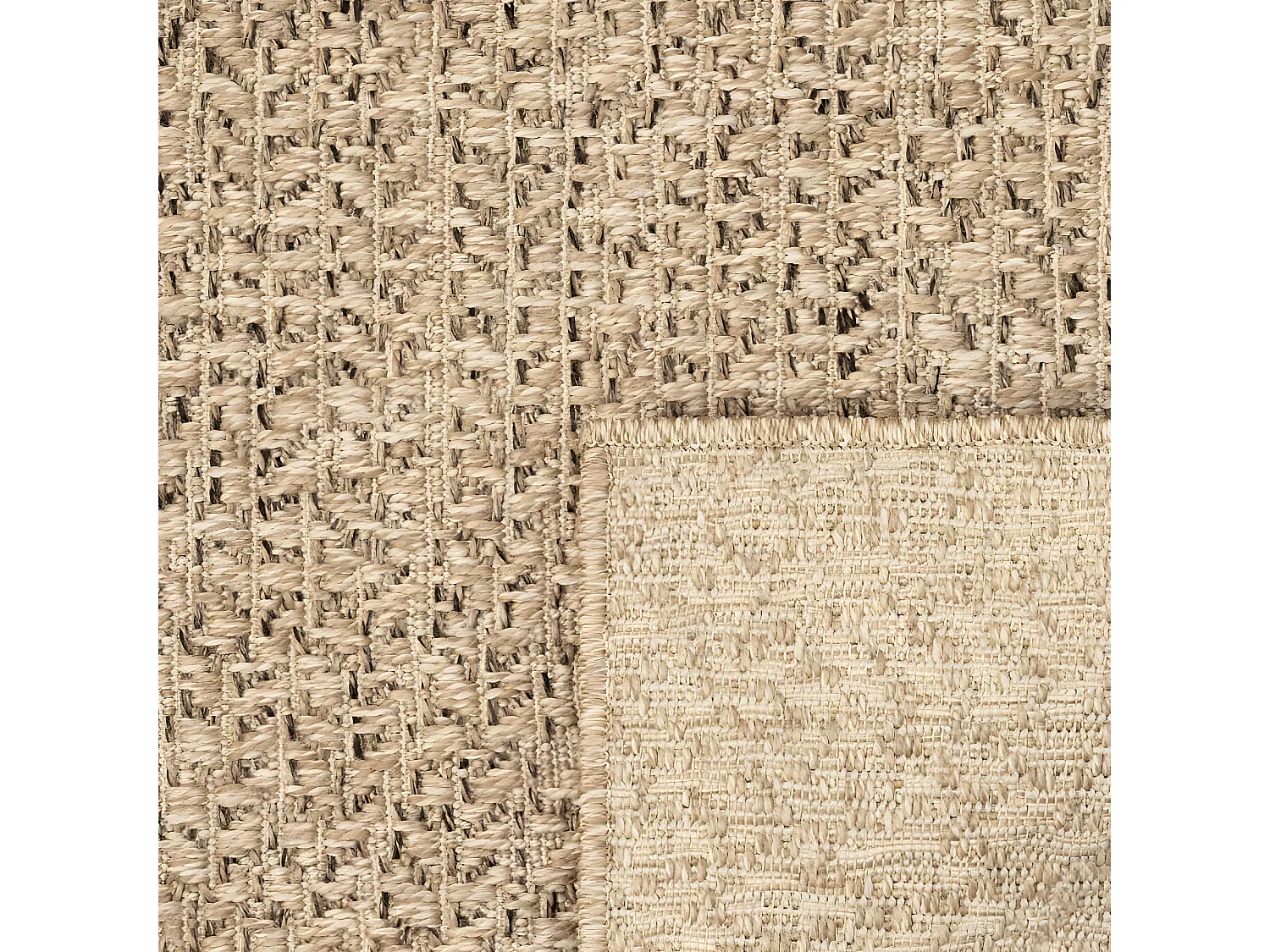 Tapis ZIZUR 80x200 aspect de jute intérieur et extérieur