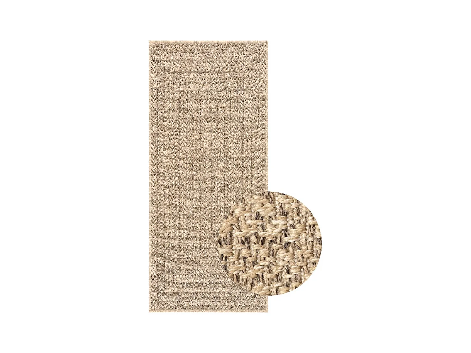 Tapis ZIZUR 80x200 aspect de jute intérieur et extérieur