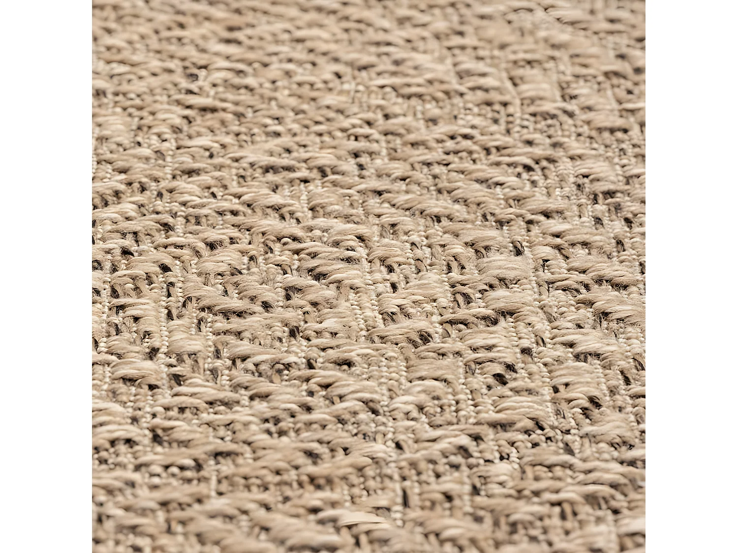 Tapis ZIZUR 120x120 aspect de jute intérieur et extérieur