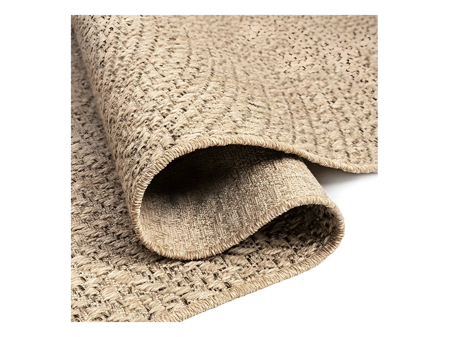 Tapis ZIZUR 200x200 aspect de jute intérieur et extérieur