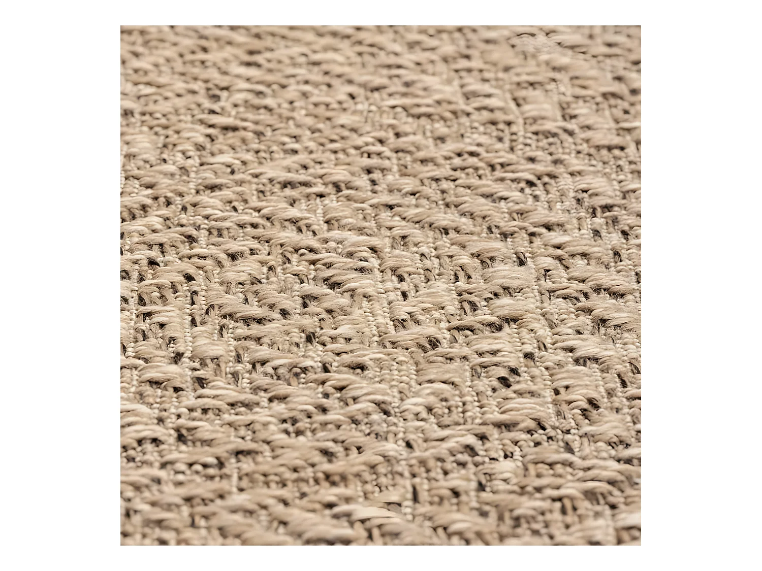 Tapis ZIZUR 200x200 aspect de jute intérieur et extérieur