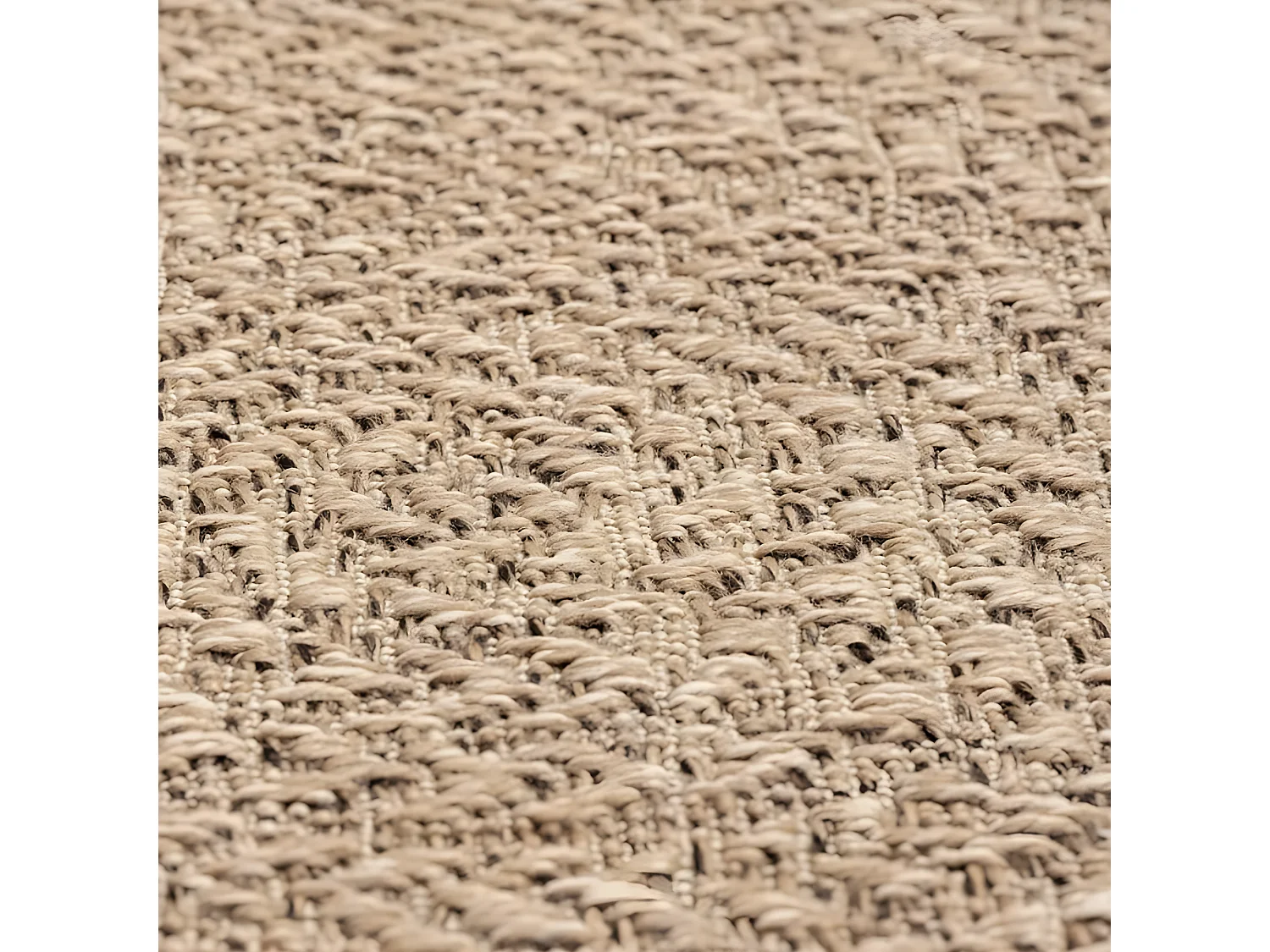 Tapis ZIZUR 200x200 aspect de jute intérieur et extérieur