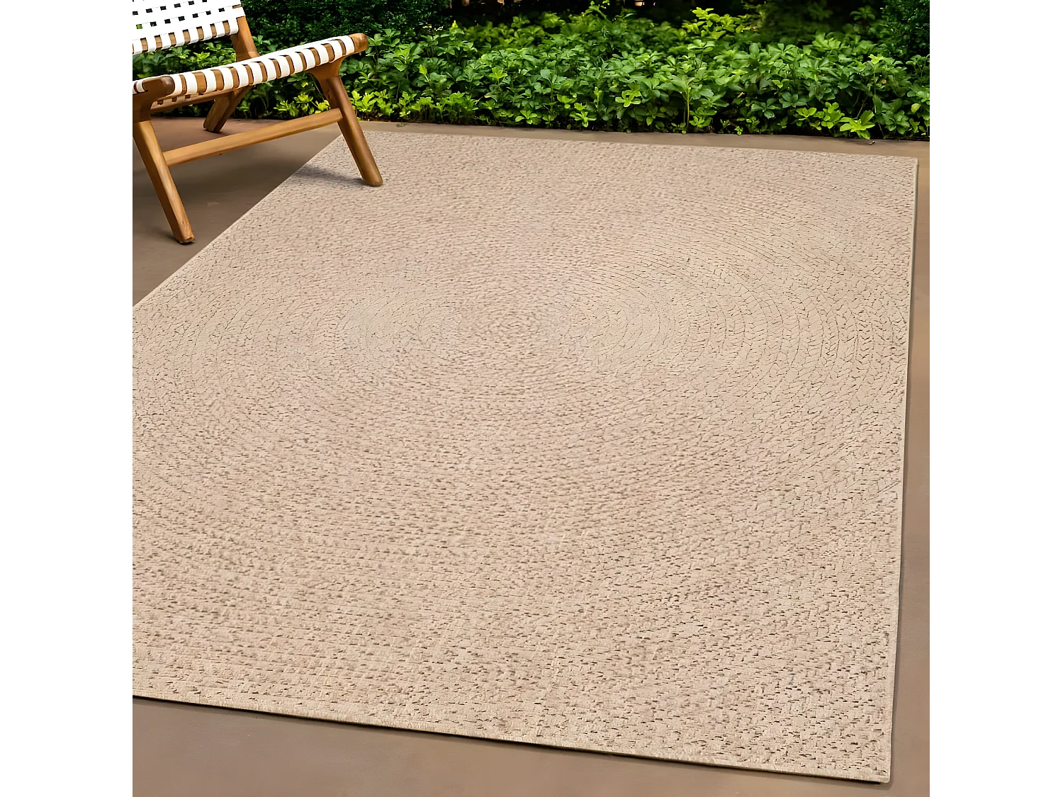 Tapis ZIZUR 100x200 aspect de jute intérieur et extérieur