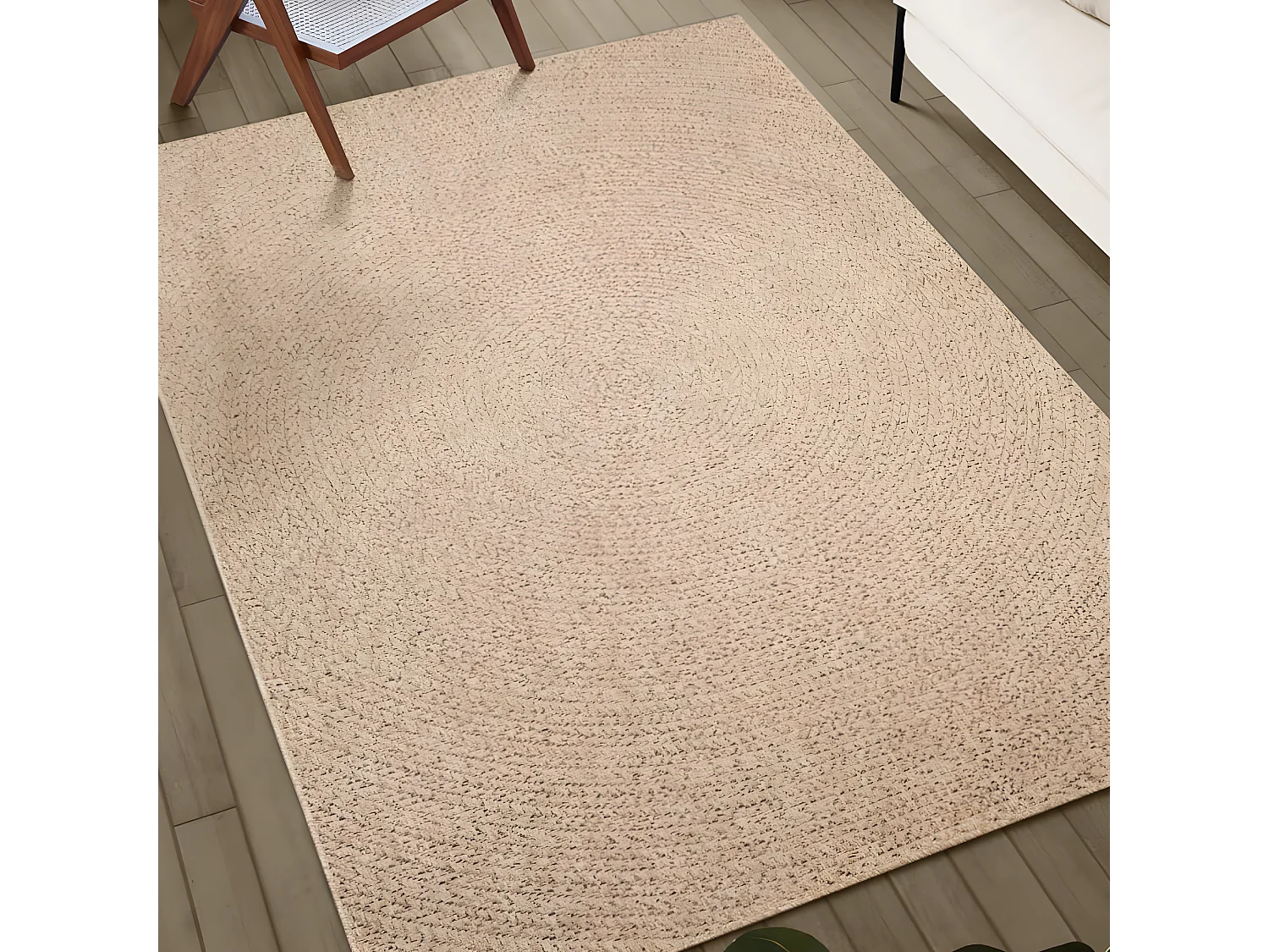 Tapis ZIZUR 100x200 aspect de jute intérieur et extérieur
