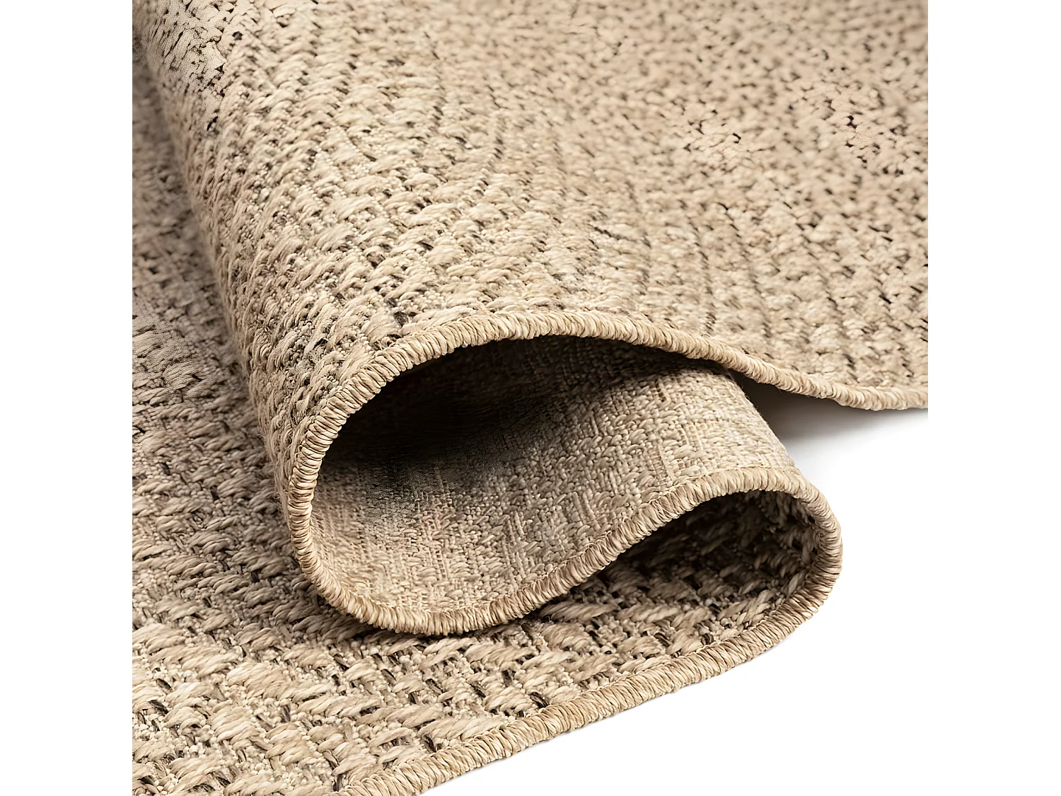 Tapis ZIZUR 100x200 aspect de jute intérieur et extérieur