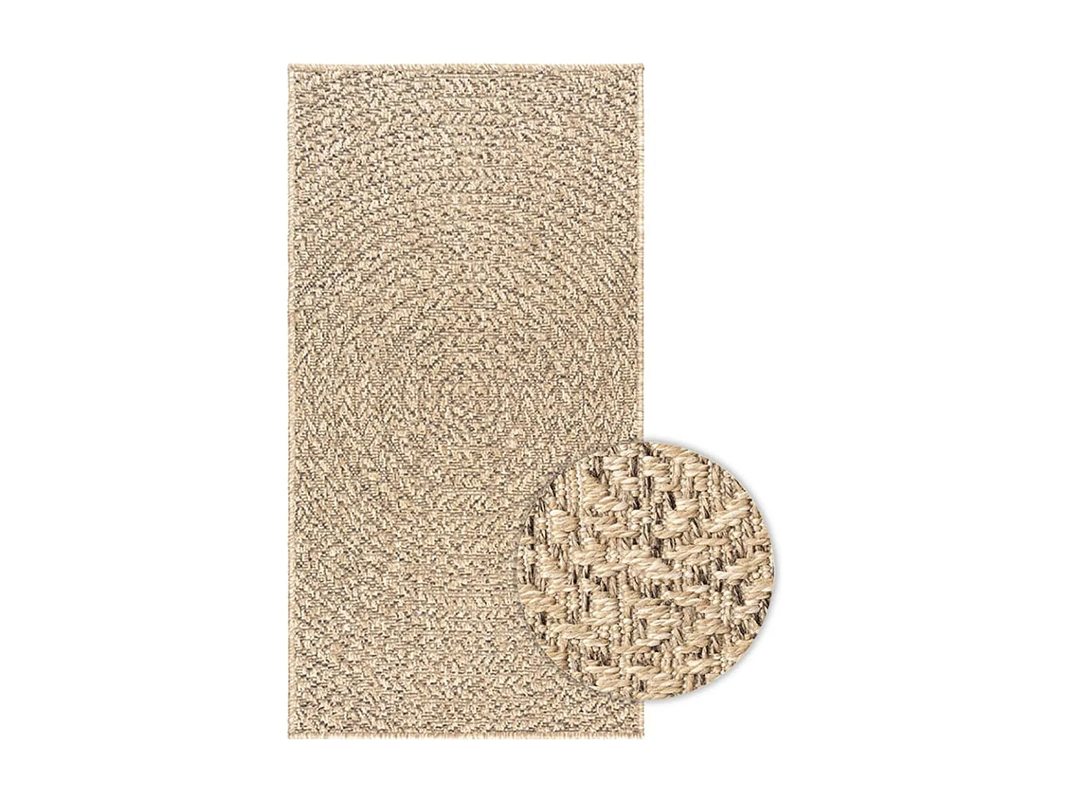 Tapis ZIZUR 100x200 aspect de jute intérieur et extérieur