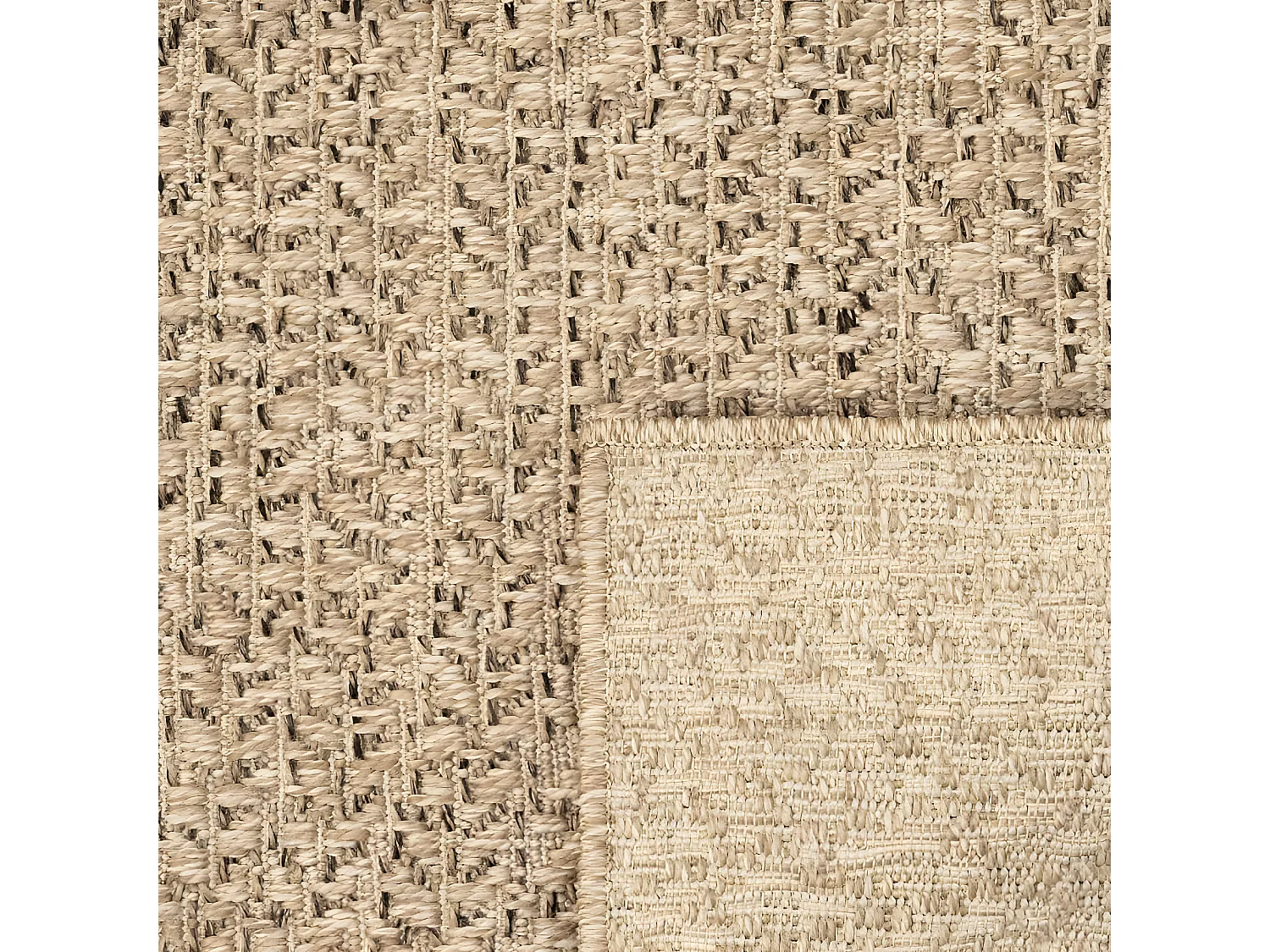 Tapis ZIZUR 100x200 aspect de jute intérieur et extérieur