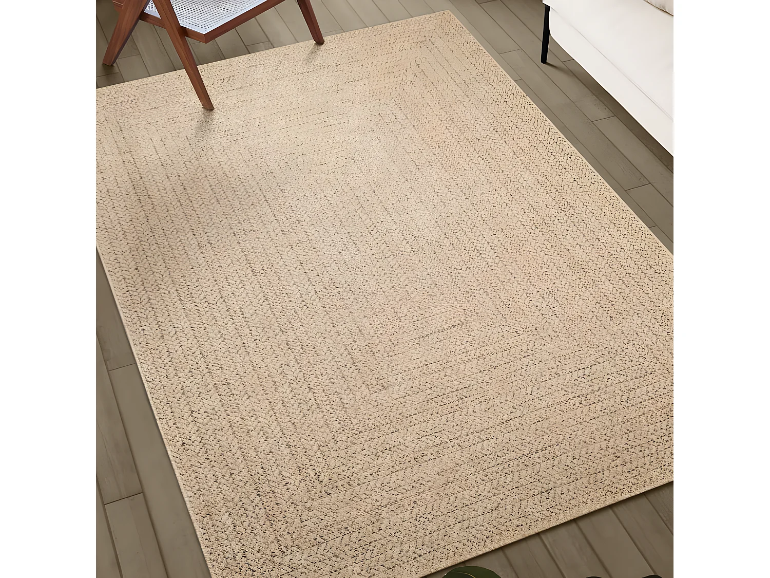 Tapis ZIZUR 80x250 aspect de jute intérieur et extérieur
