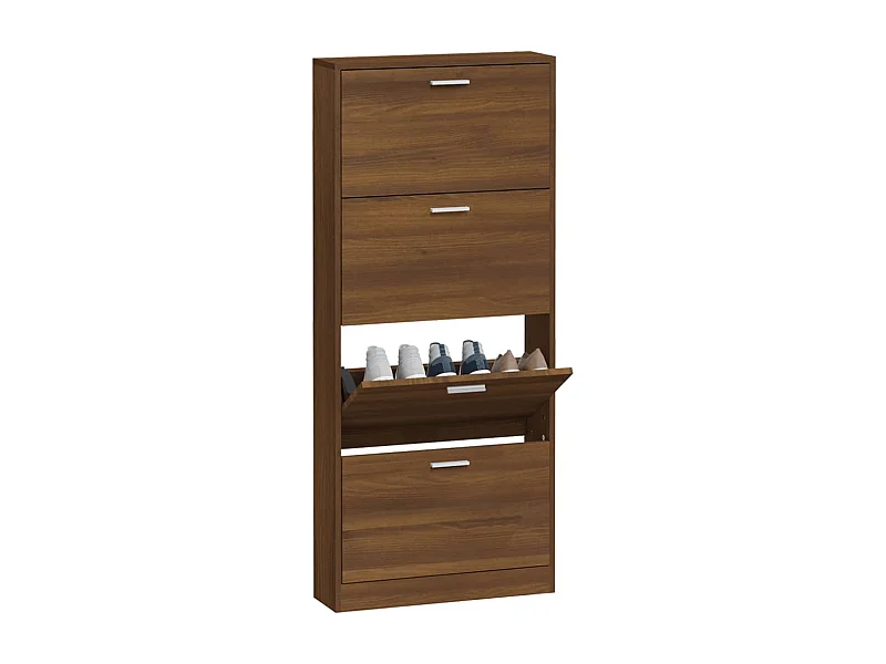 Armoire à chaussures Chêne marron 59x17x150 Bois d'ingénierie