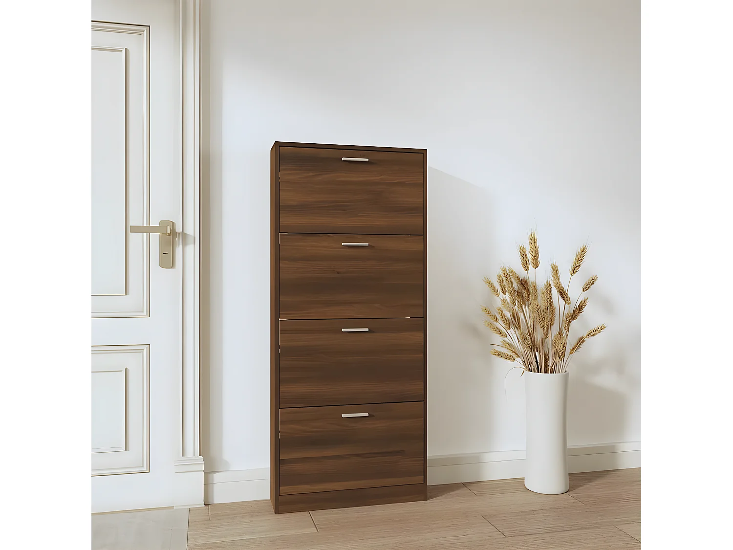 Armoire à chaussures Chêne marron 59x17x150 Bois d'ingénierie