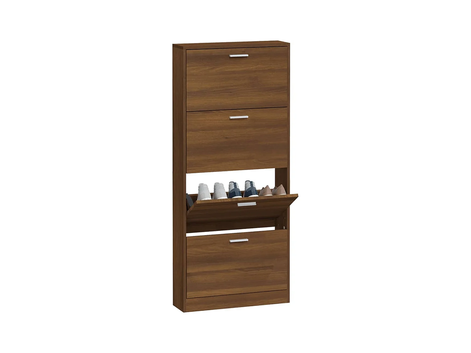 Armoire à chaussures Chêne marron 59x17x150 Bois d'ingénierie