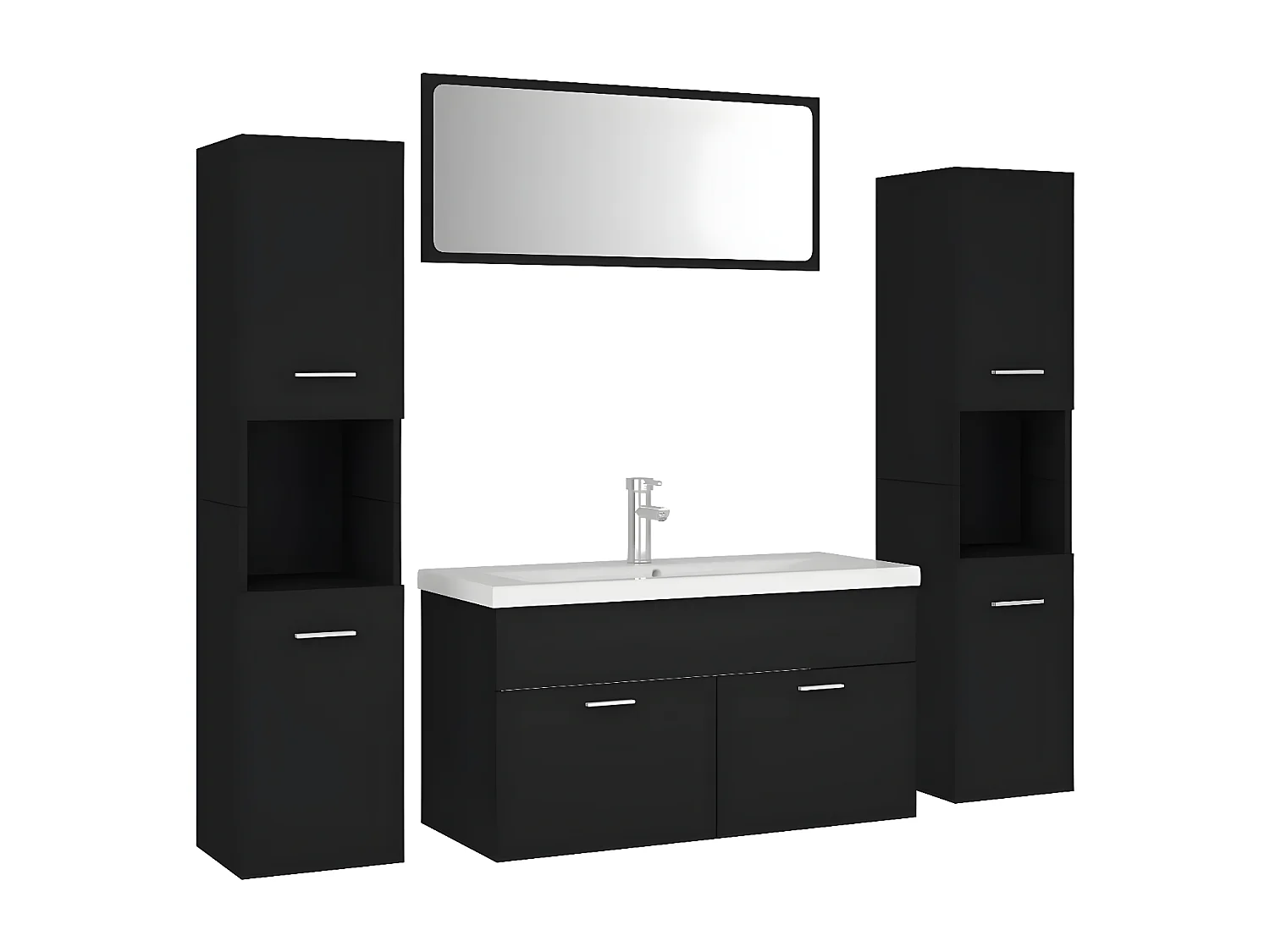 Ensemble de meubles de salle de bain Noir 70