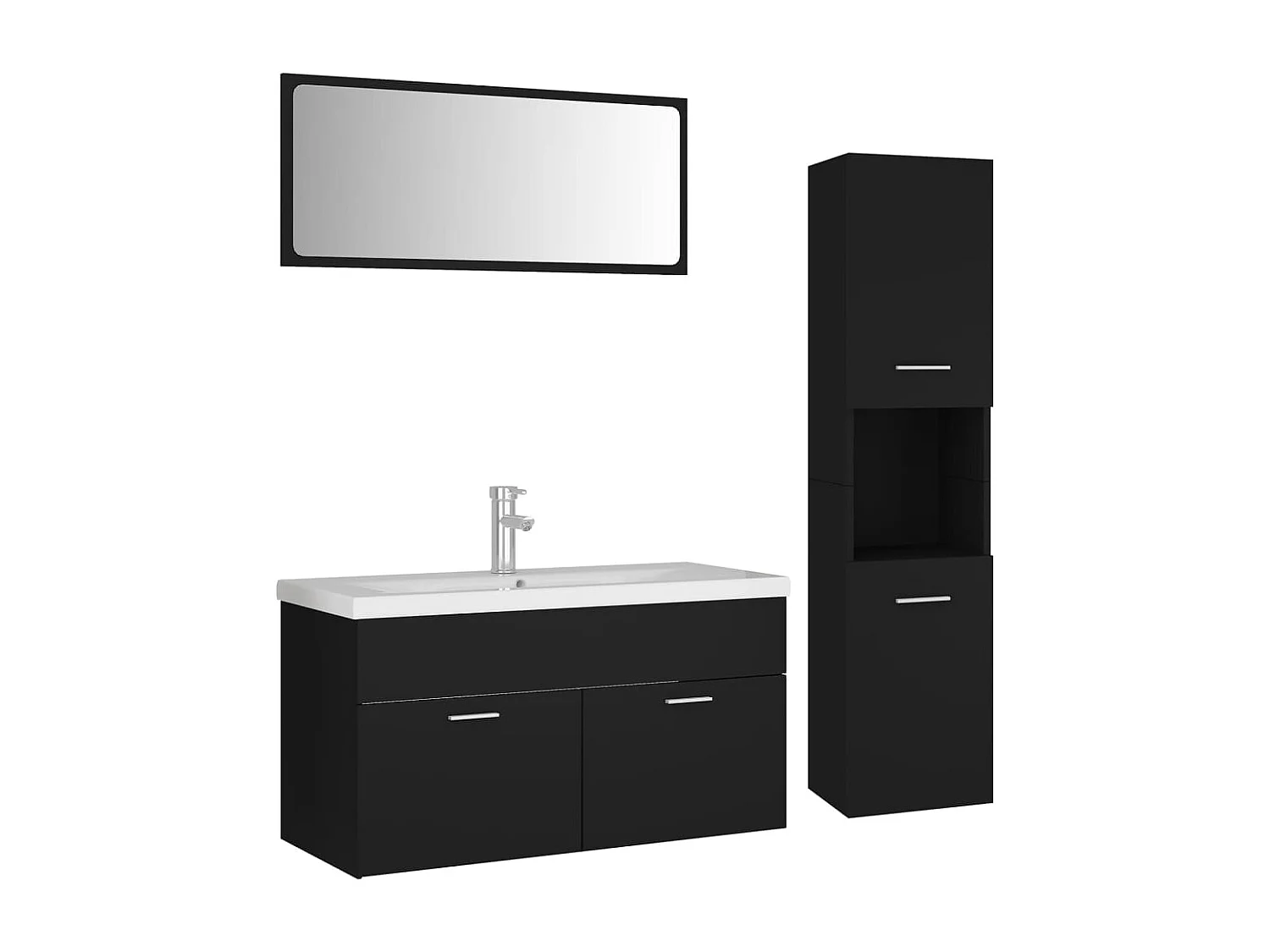 Ensemble de meubles de salle de bain Noir 54