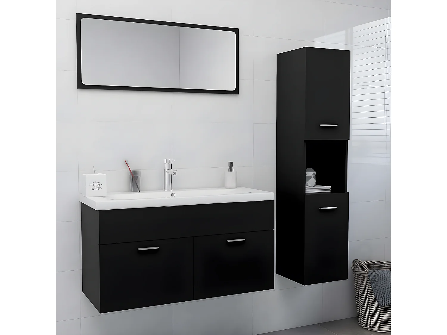 Ensemble de meubles de salle de bain Noir 54