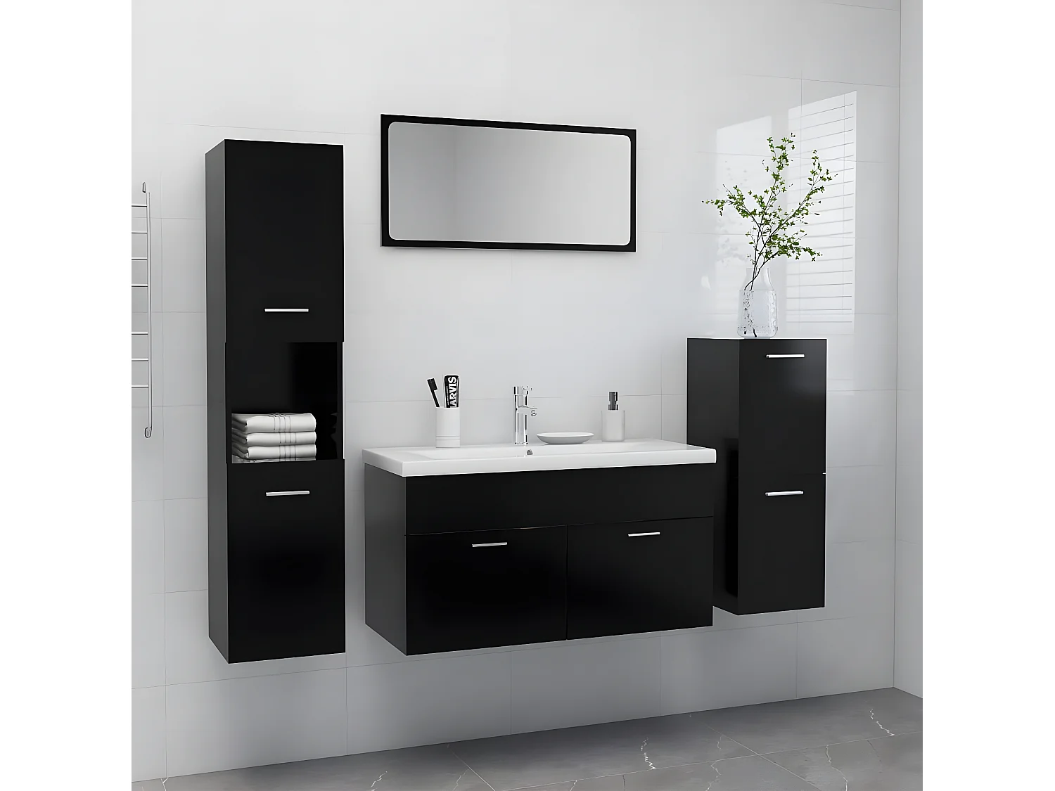 Ensemble de meubles de salle de bain Noir 51