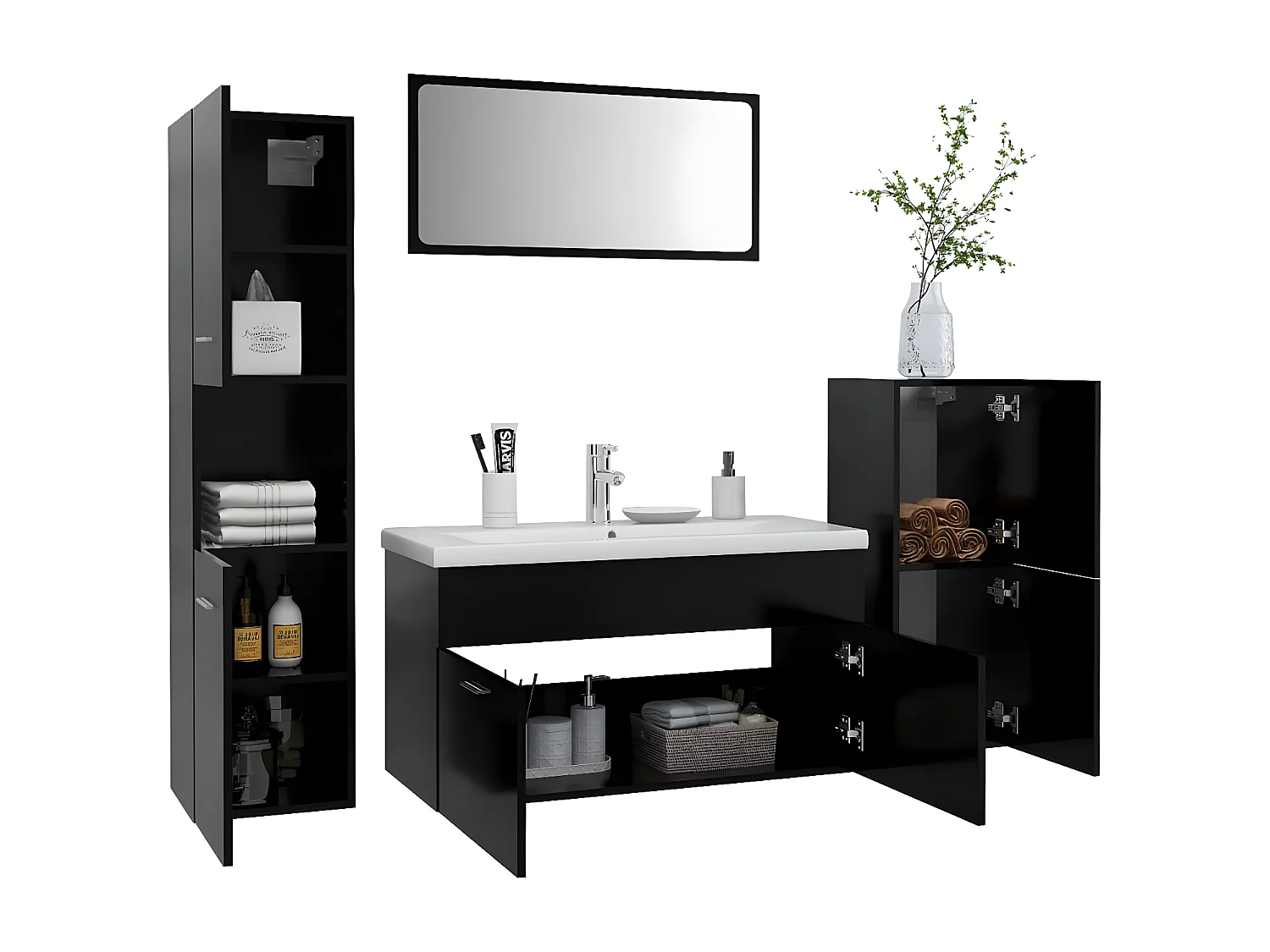 Ensemble de meubles de salle de bain Noir 51