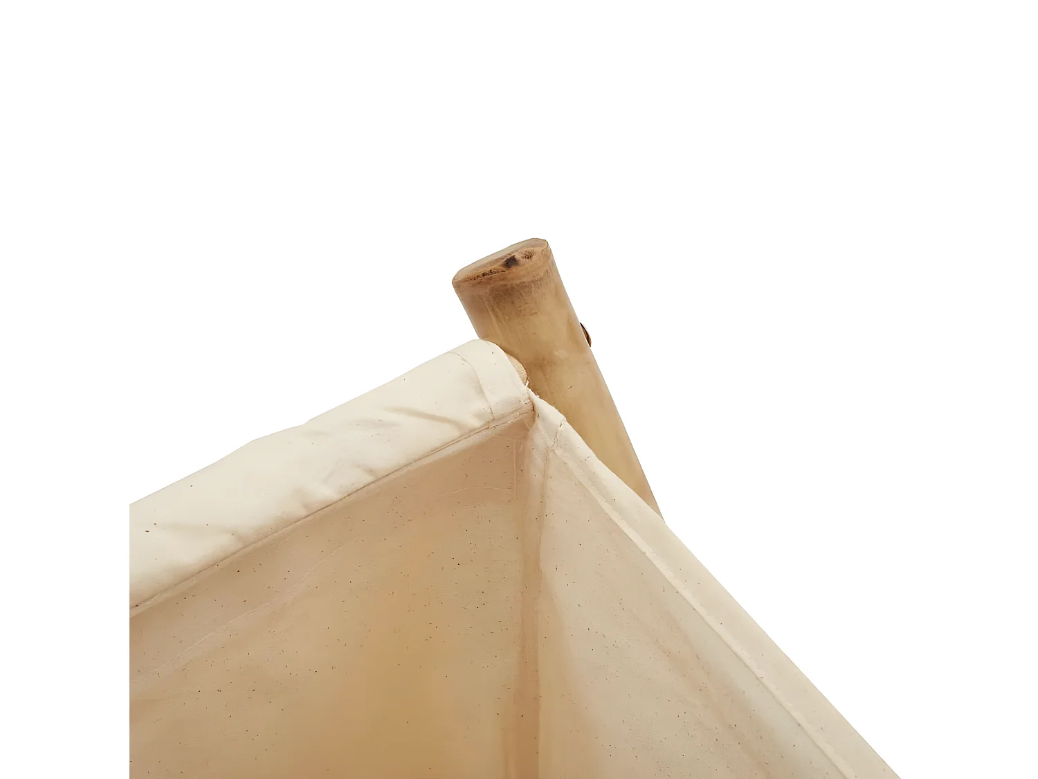 Panier à linge blanc crème 45x55x63,5 bambou