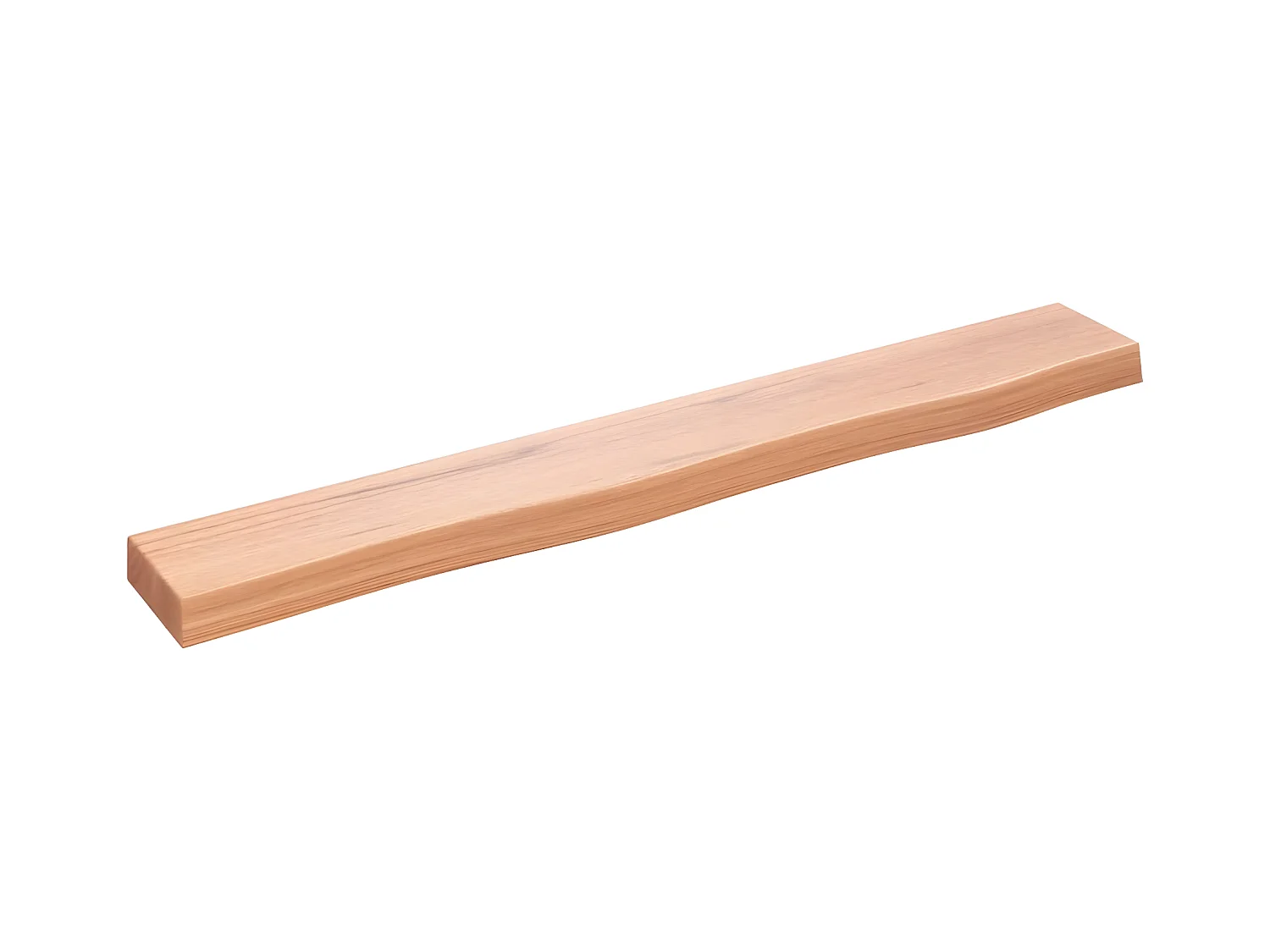 Étagère murale marron clair 80x10x4 bois chêne massif traité