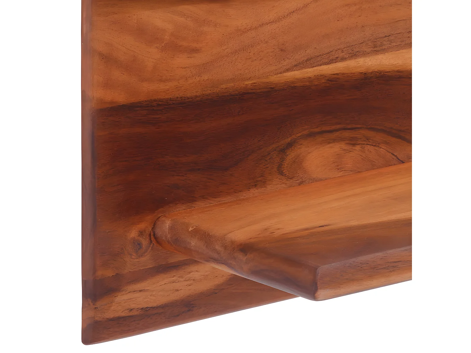 Étagères murales 2 pcs 112x20x26 bois massif d'acacia