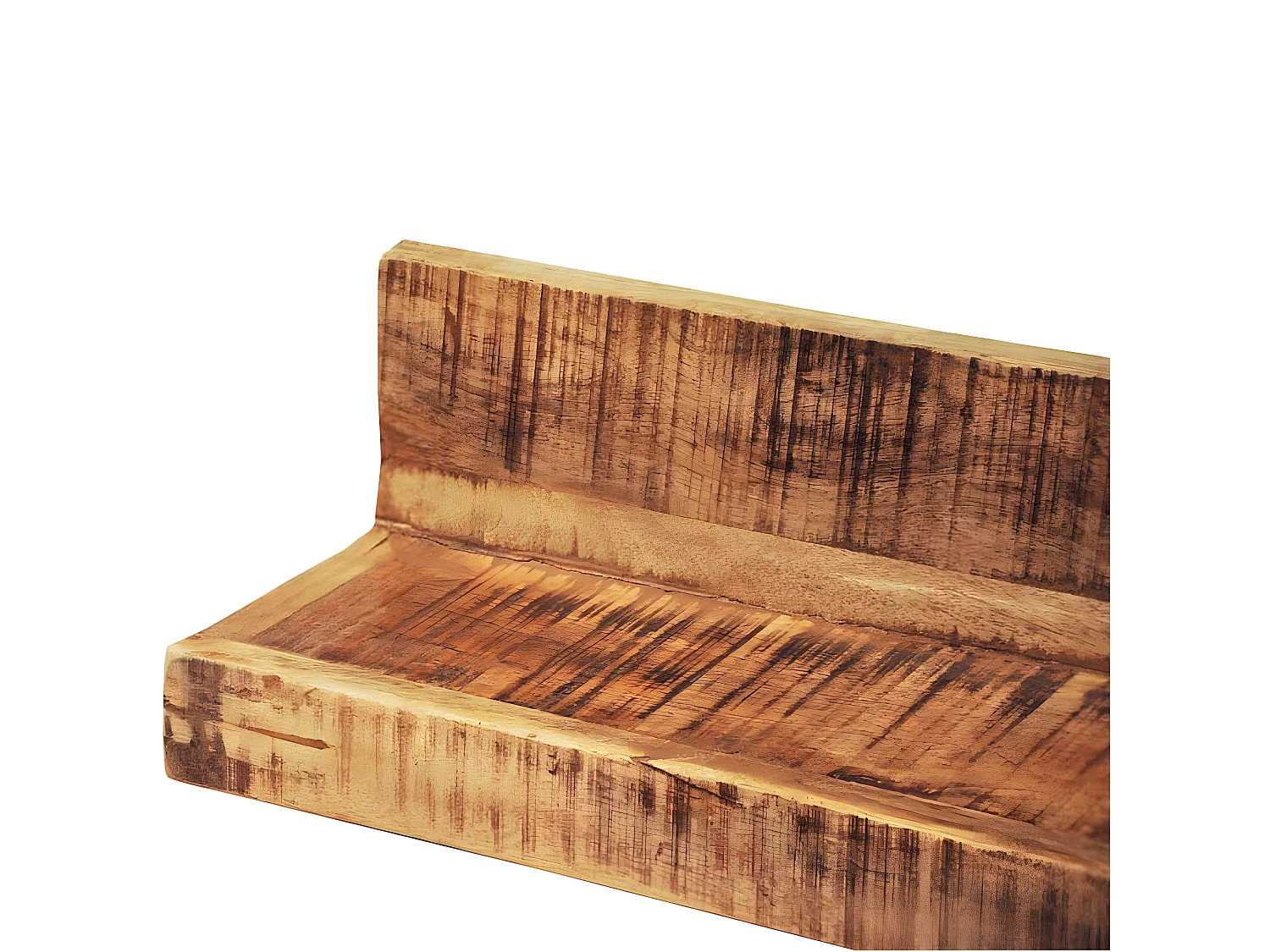 Lot de 2 étagères murales en bois solide