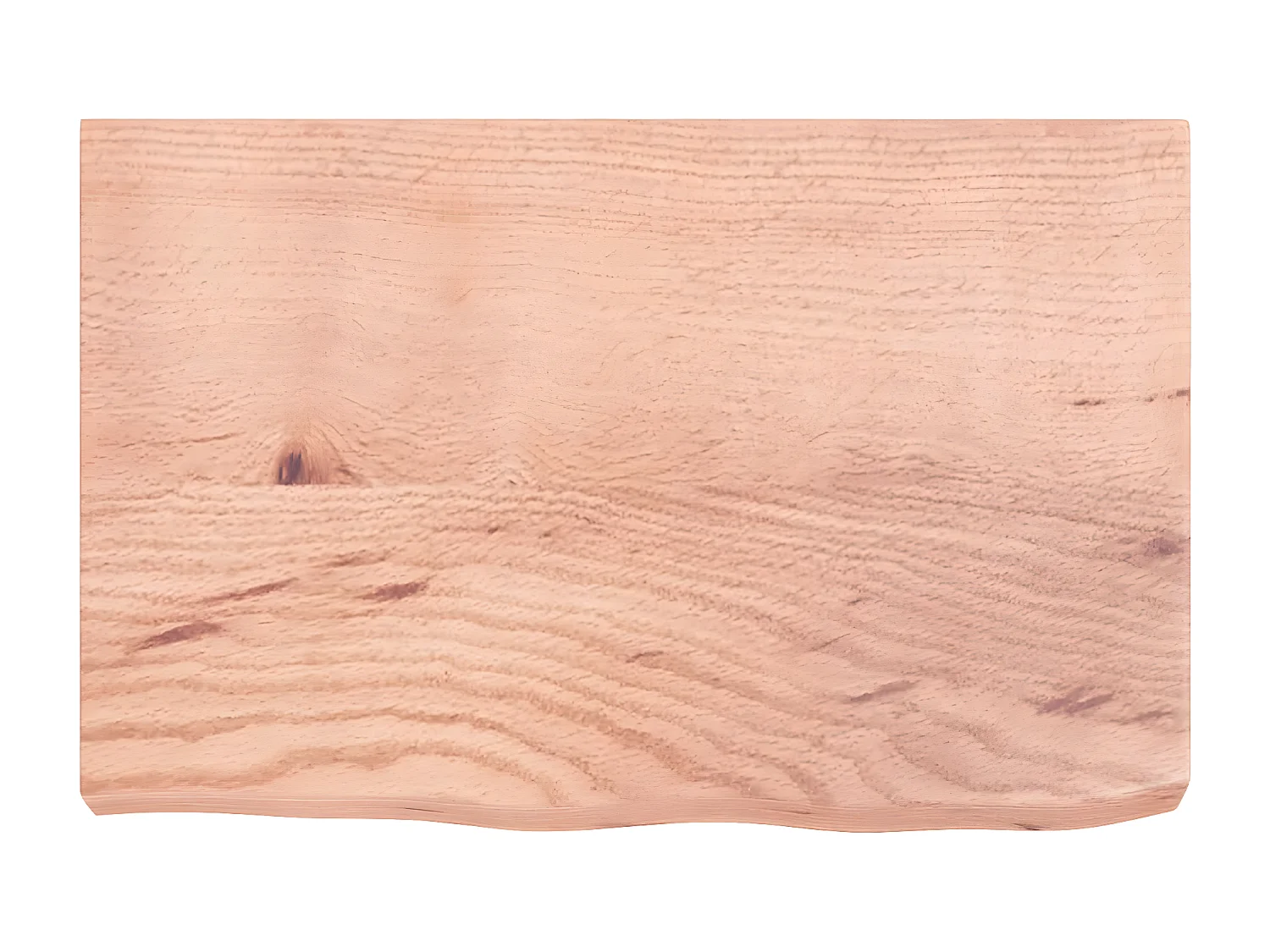 Étagère murale marron clair bois chêne massif traité