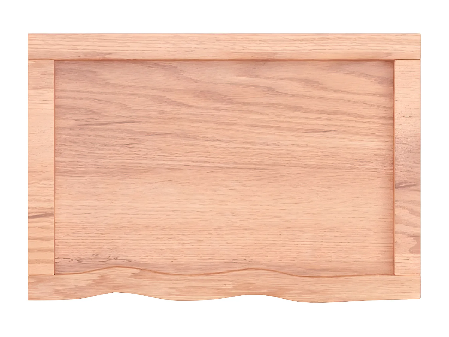 Étagère murale marron clair bois chêne massif traité