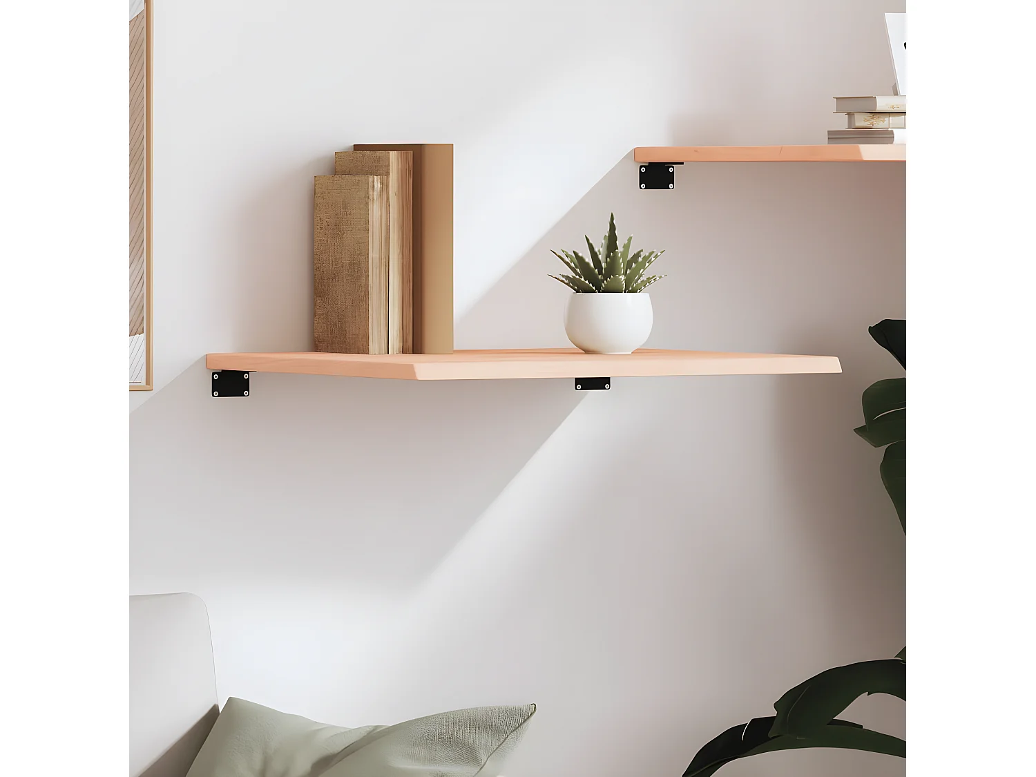 Étagère murale 60x50x2 bois de chêne massif non traité