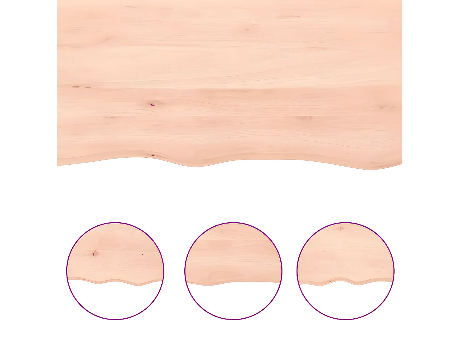 Étagère murale 40x30x(2-4) cm bois de chêne massif non traité