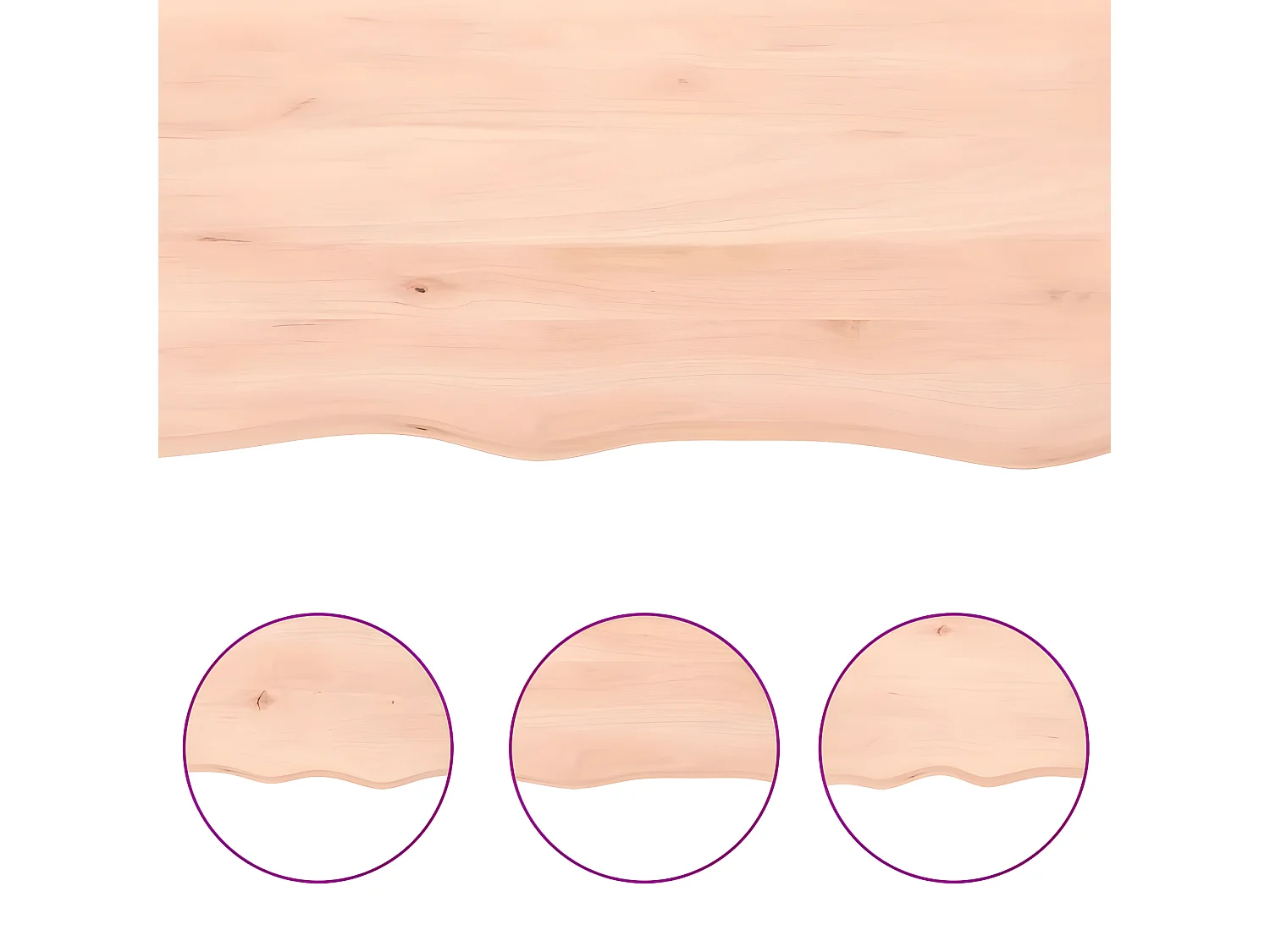 Étagère murale 100x10x6 bois de chêne massif non traité