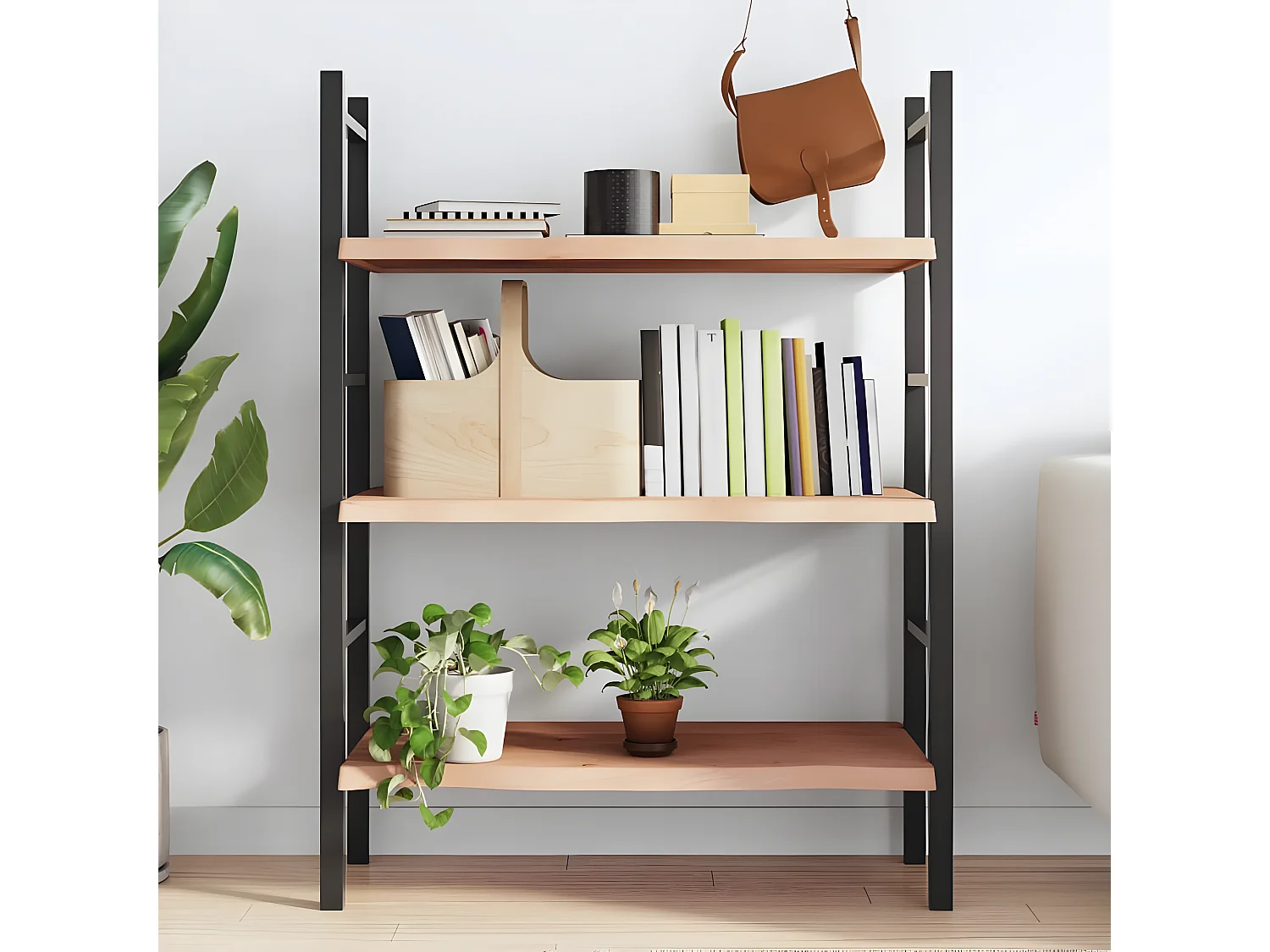 Étagère murale 80x50x2 bois de chêne massif non traité