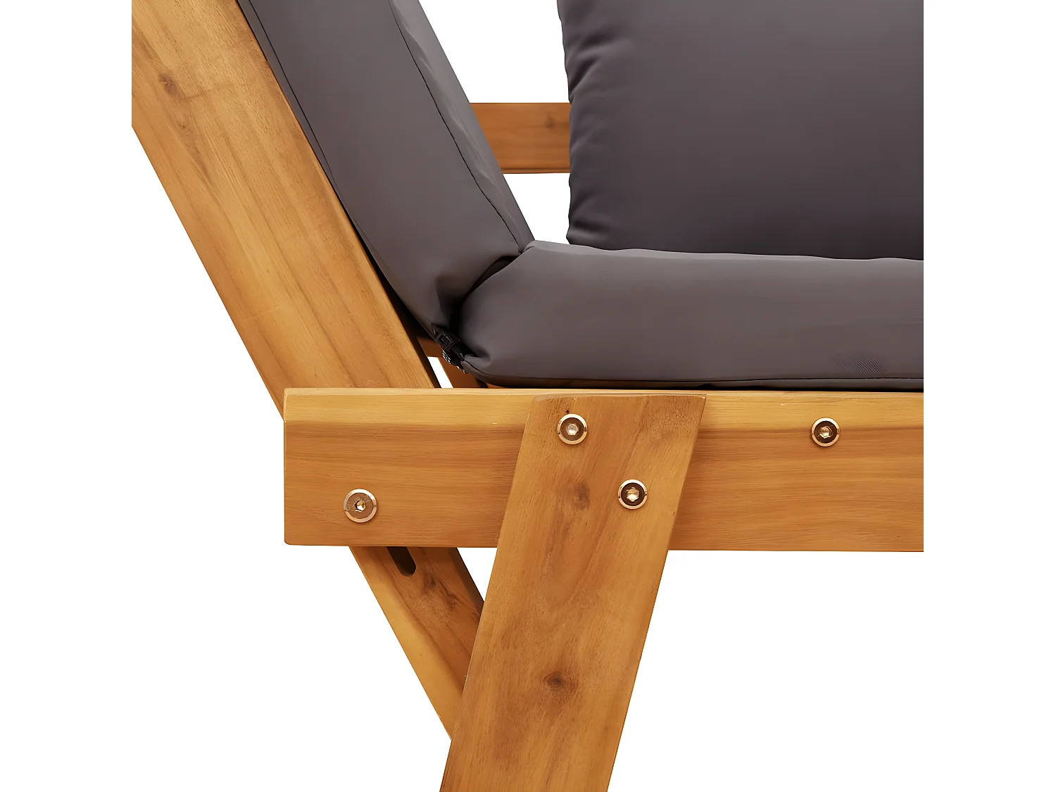 Banc de jardin avec coussins 2 en 1 bois d'acacia massif