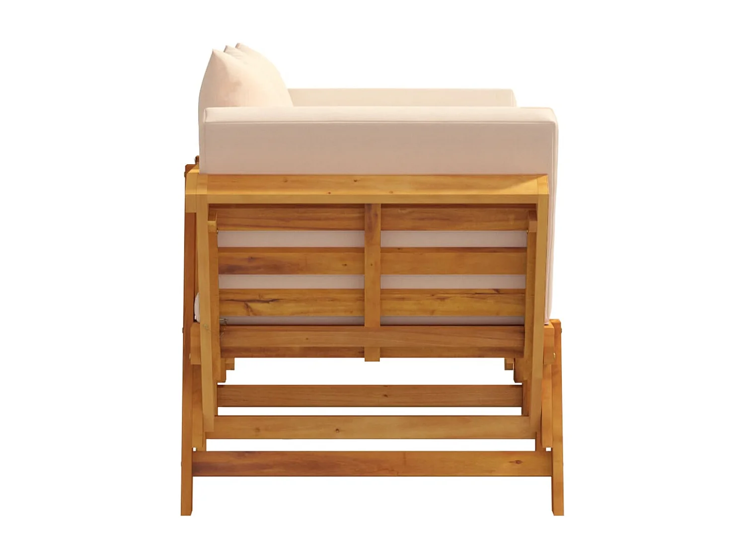 Banc de jardin avec coussins 2 en 1 bois d'acacia massif