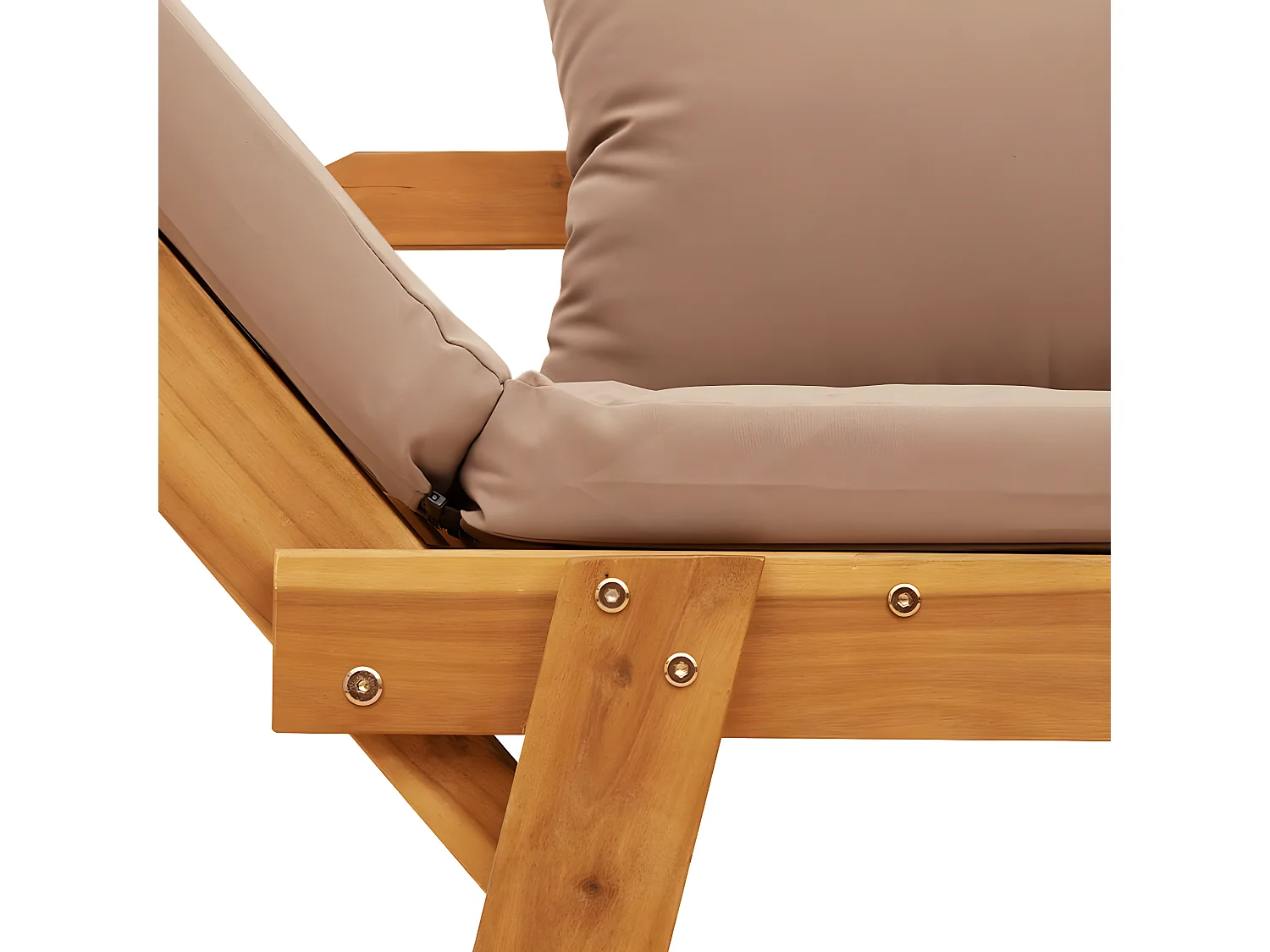 Banc de jardin avec coussins 2 en 1 bois d'acacia massif