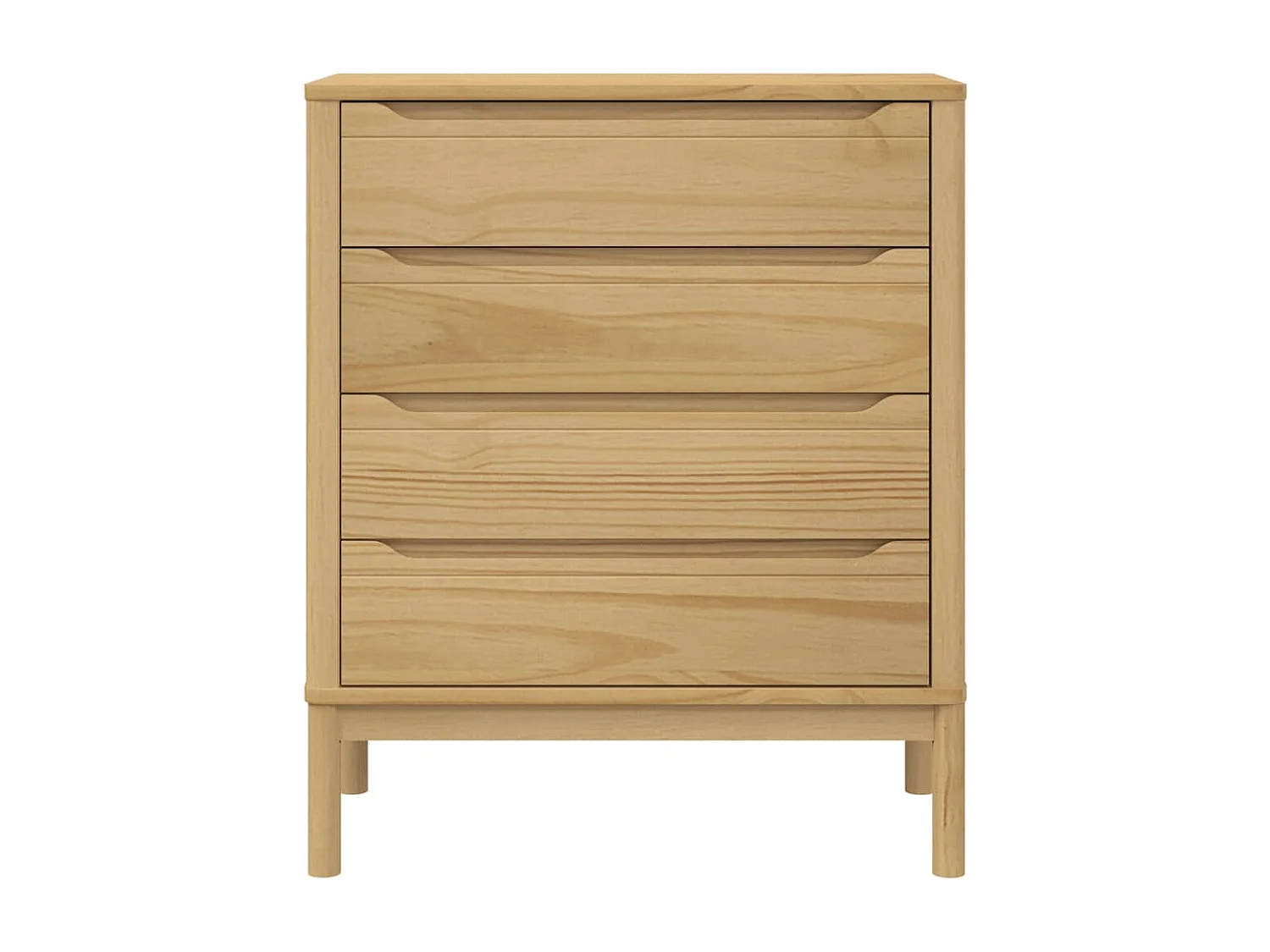 Commode FLORO cire marron bois de pin massif