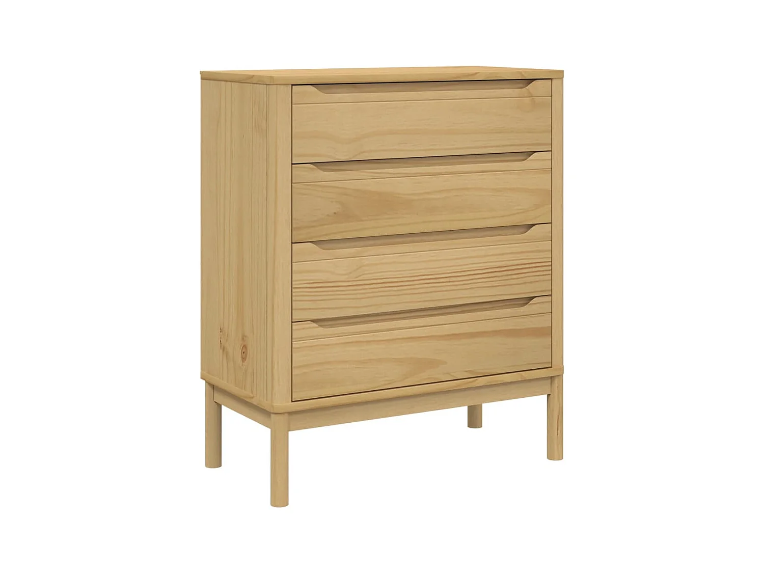 Commode FLORO cire marron bois de pin massif